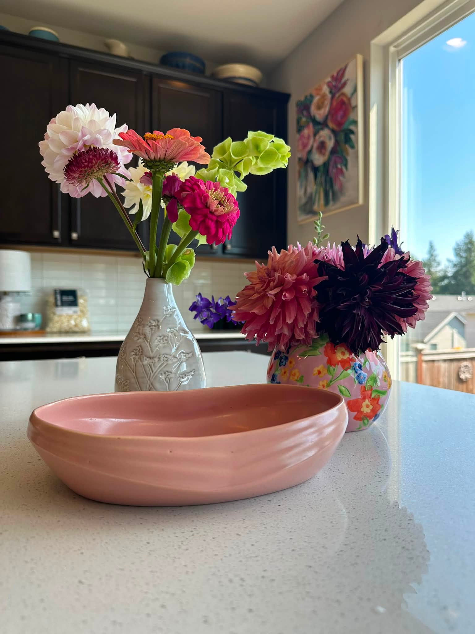 Vintage Bauer Pottery Ringware Mixing Bowl 1933 Mauve Rose 8
