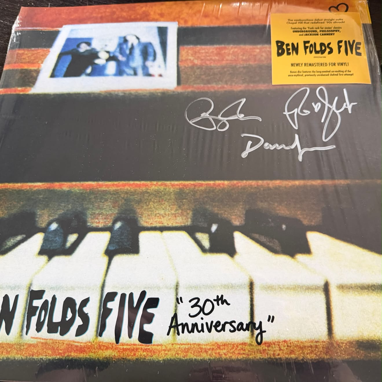 Ben Folds Five 30th Anniversary Signed Vinyl Record