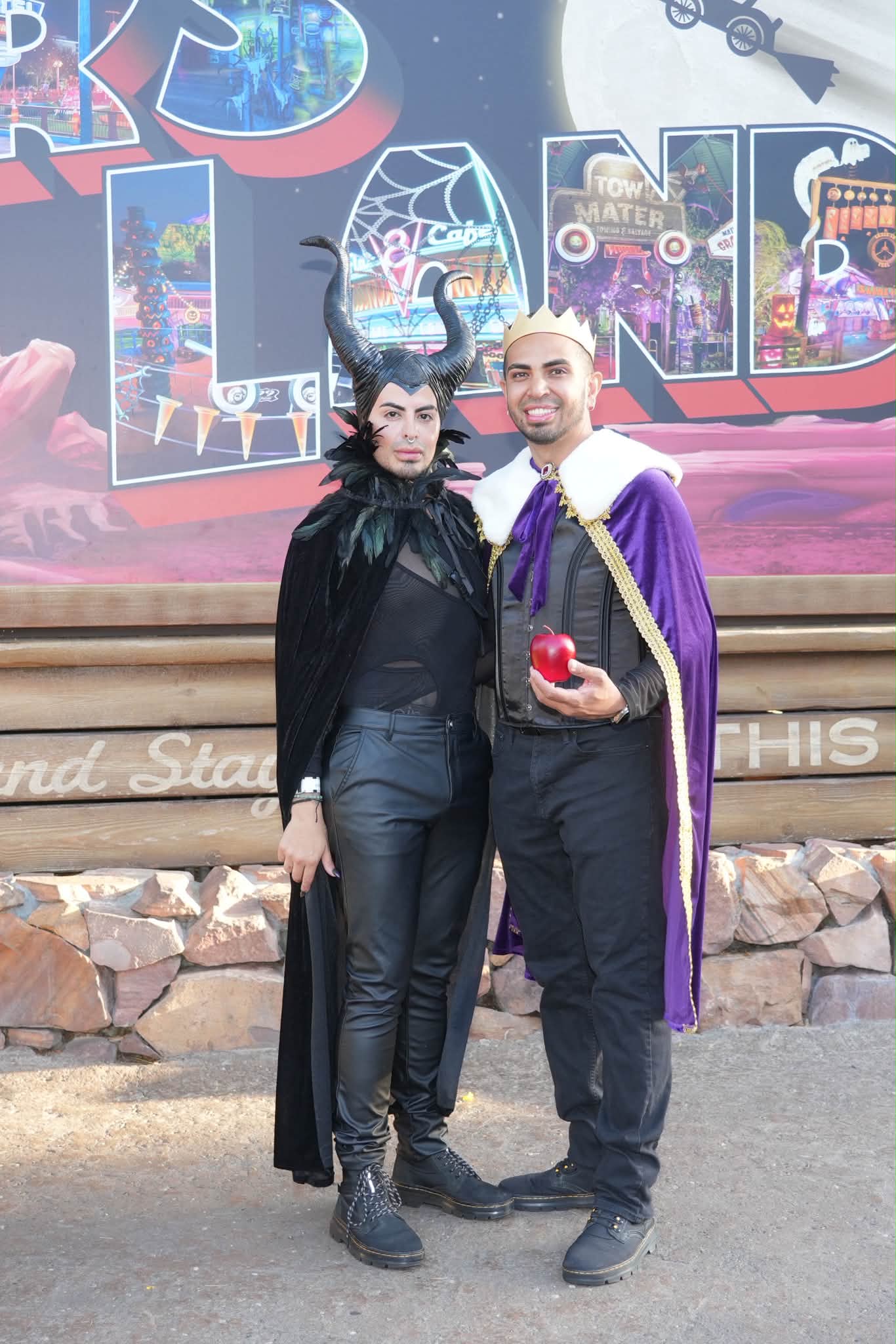 Disney couples' villain costumes at Oogie Boogie Bash