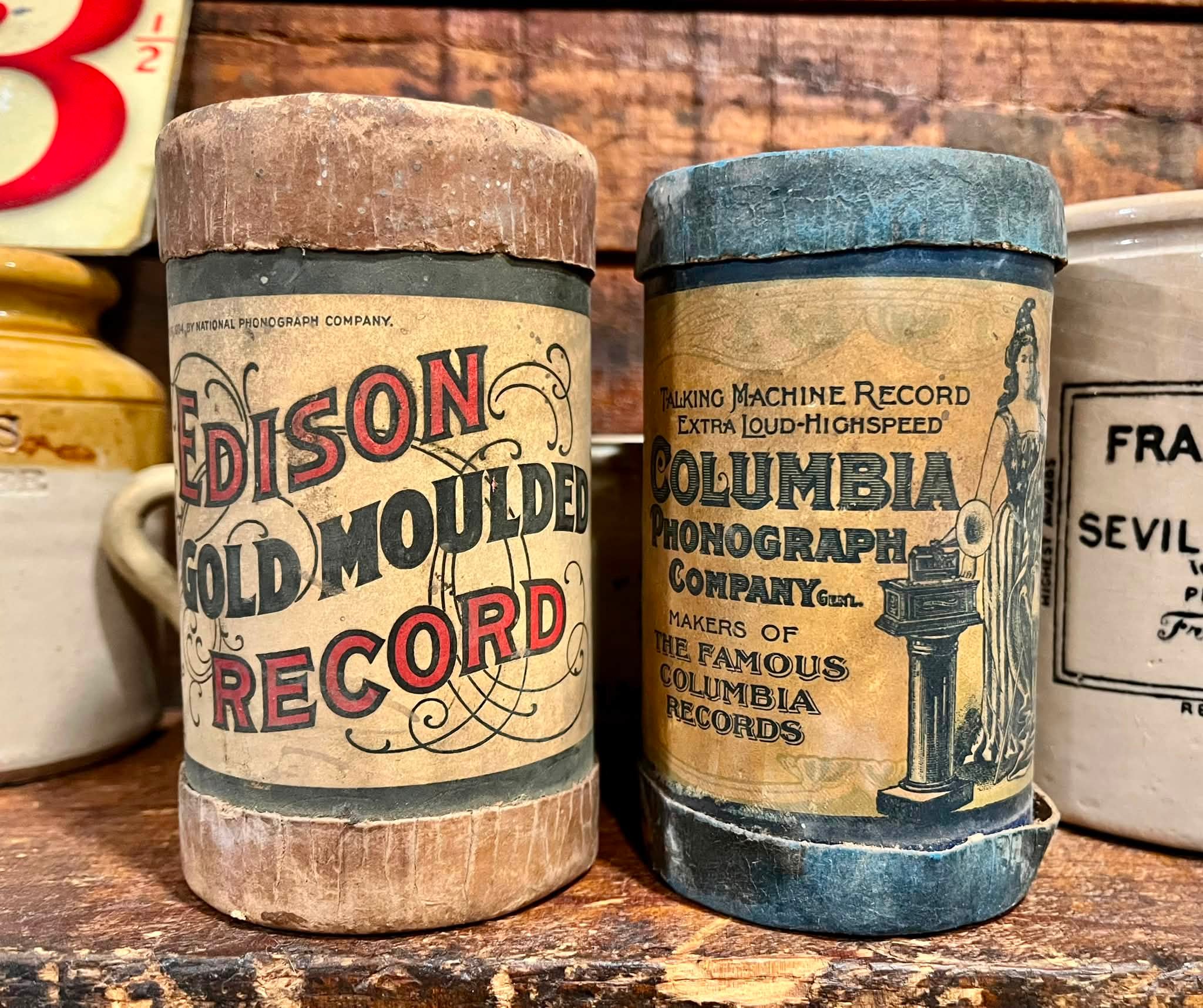 1935年のジブチ消印（第二次エチオピア戦争の勃発当日）アメリカ宛てのカバー Antique Columbia Record double-sided 78 RPM shellac record