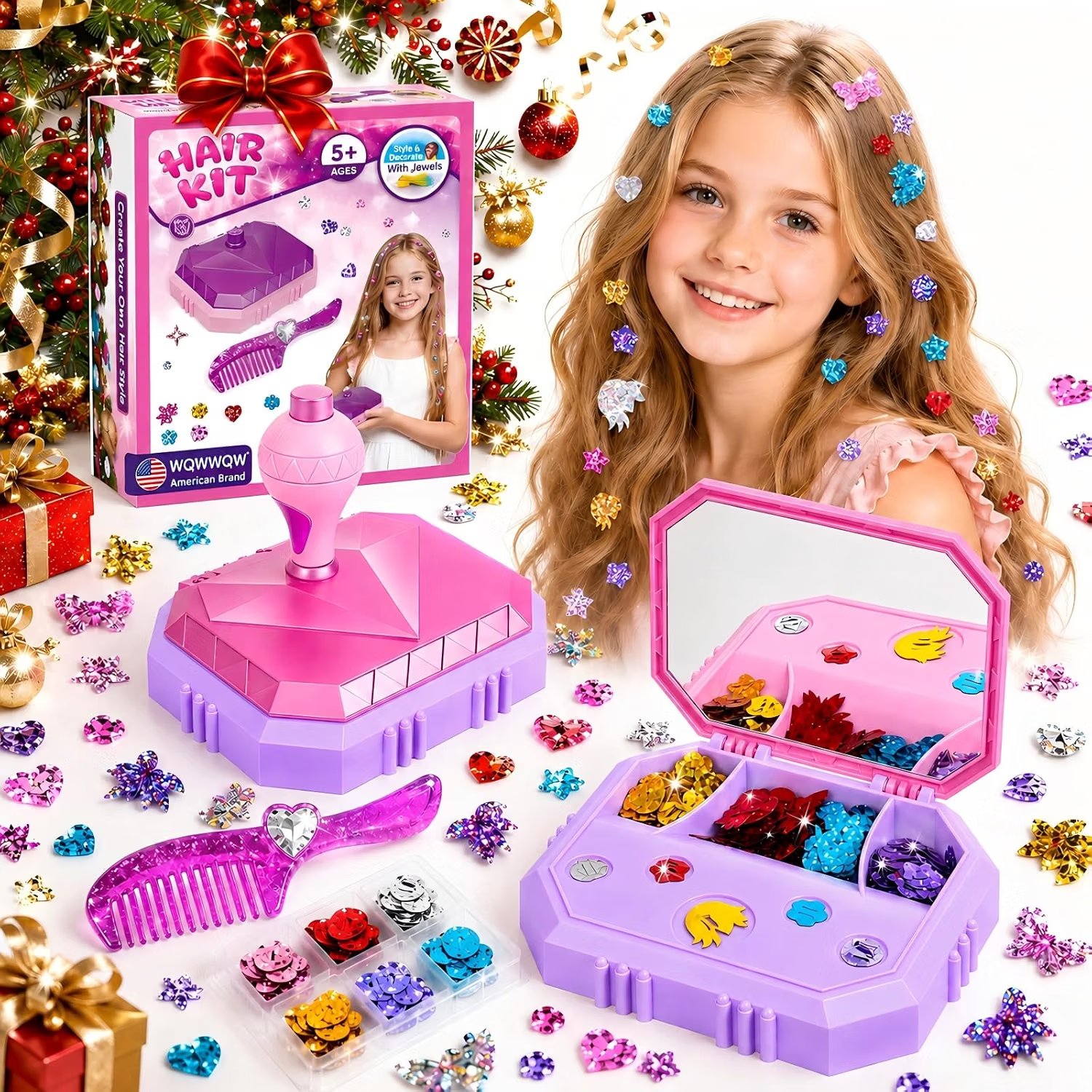 AD: Hair Gem Stamper Kit on sale at Amazon. Fun gift to your Bling