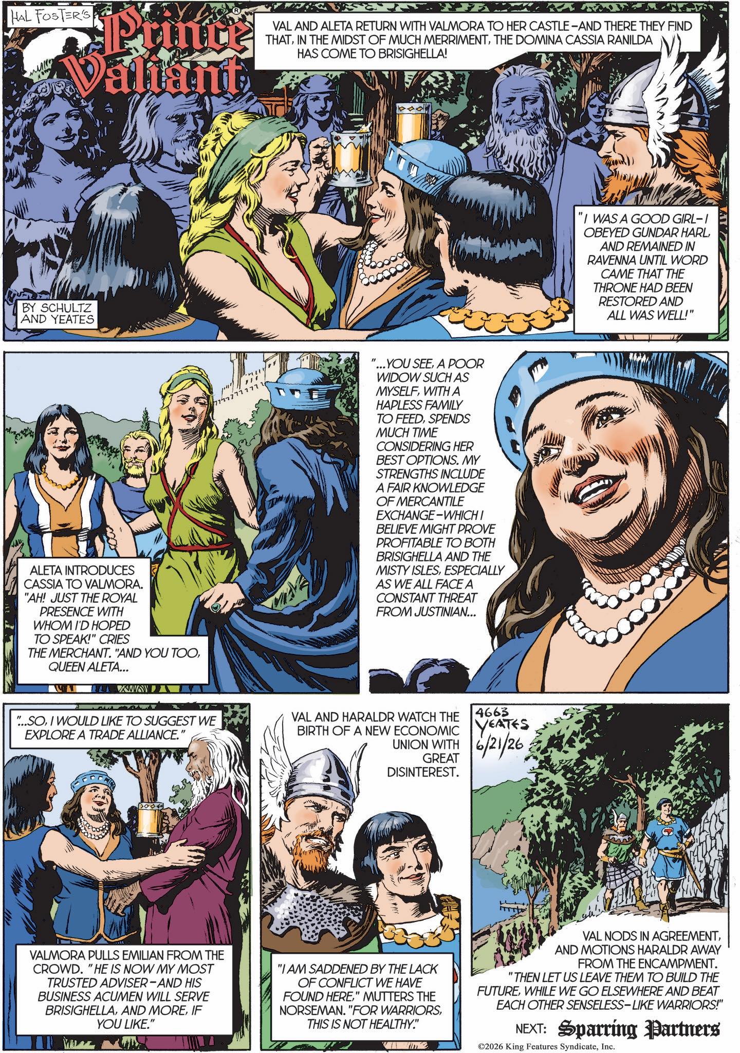 Prince Valiant comic strip by Mark Schultz and Thomas Yeates