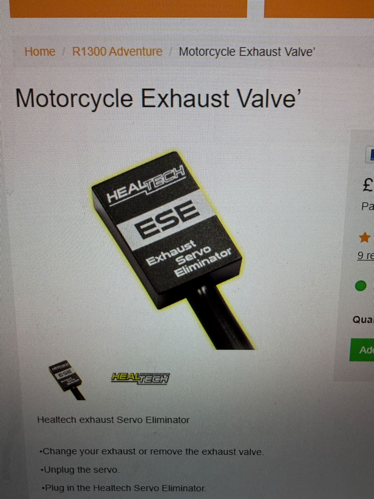 What does the Healtech standard bypass module do for BMW R1300GS?