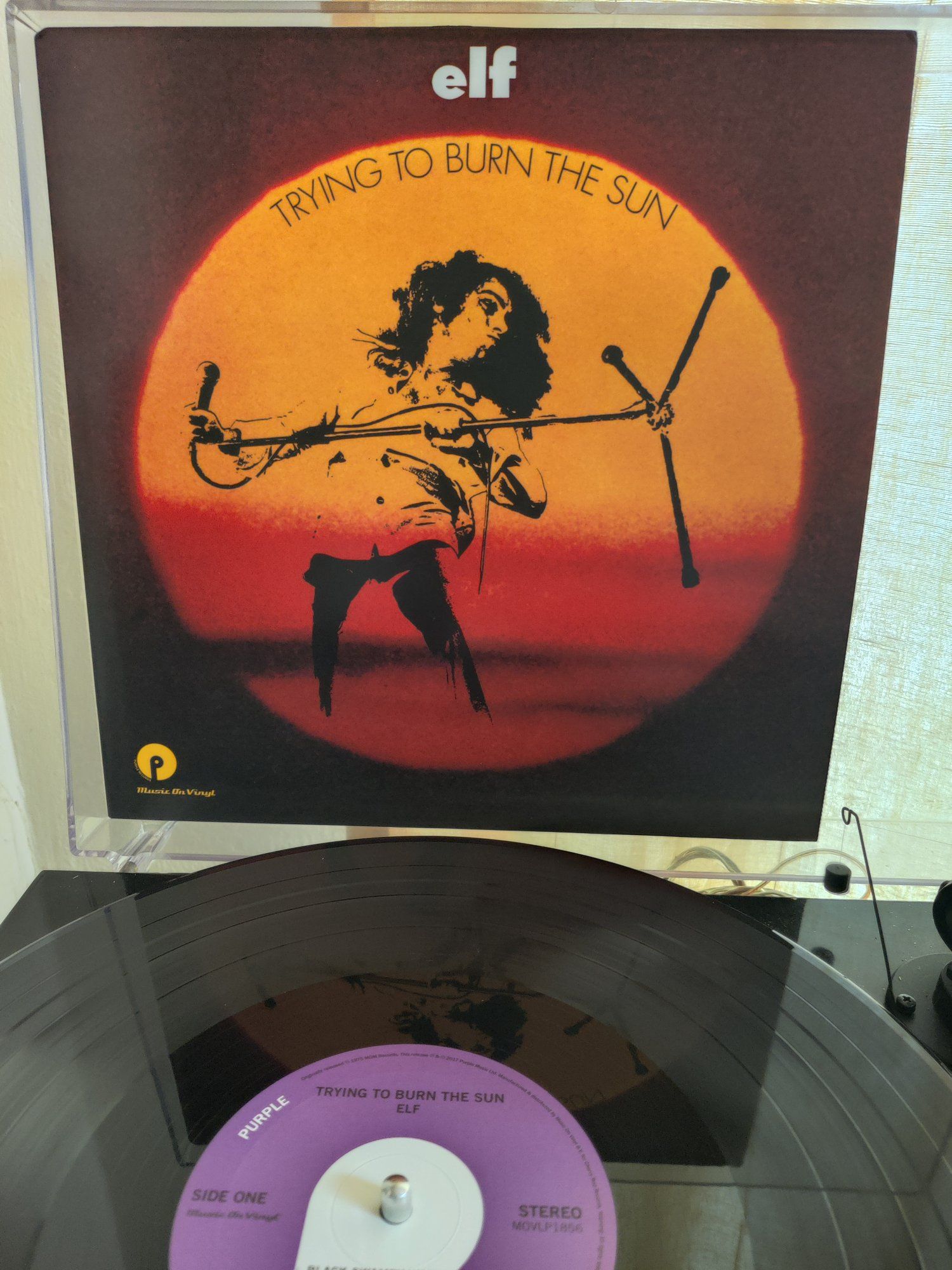 Elf's album Trying to Burn the Sun on audiophile vinyl