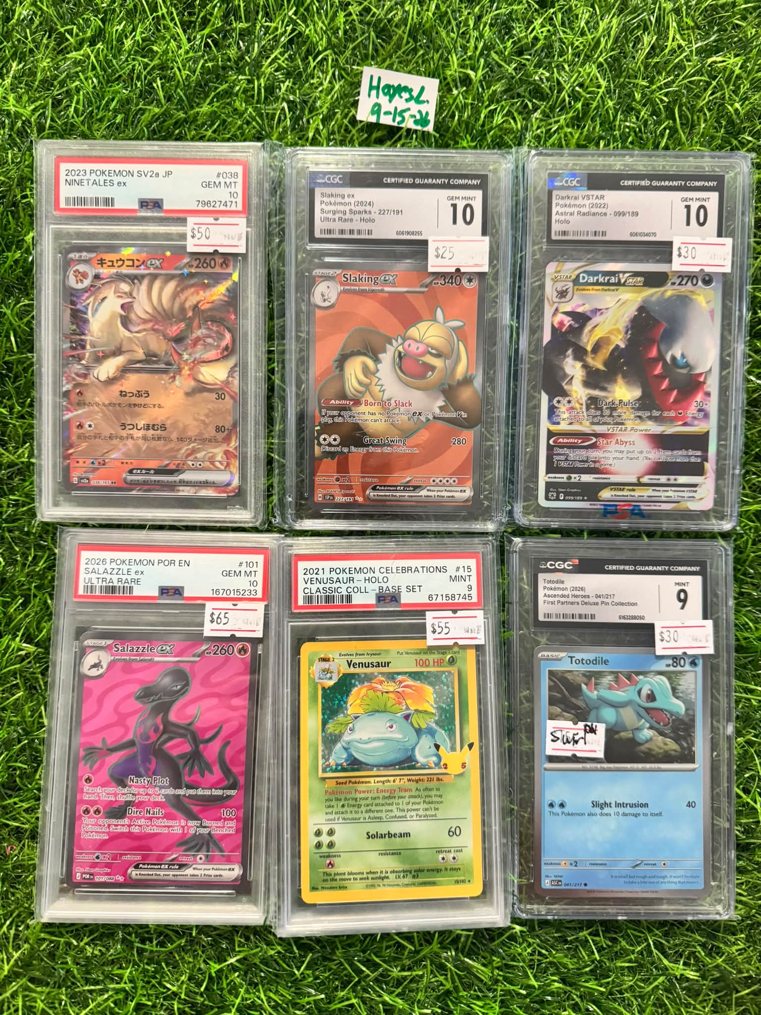 Pokémon cards for sale: prices negotiable, shipping $8