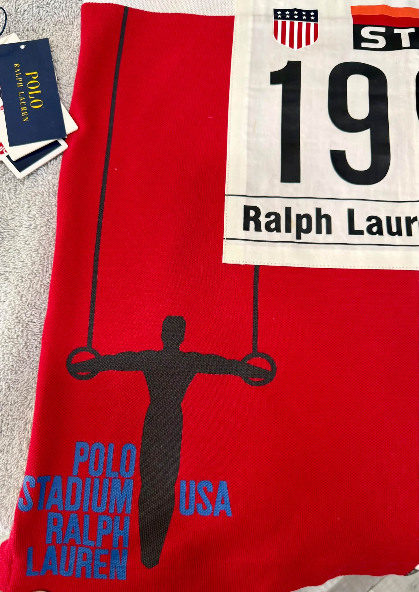 Rare 1992 Polo Ralph Lauren Stadium Polo Shirt for Sale - Medium Size