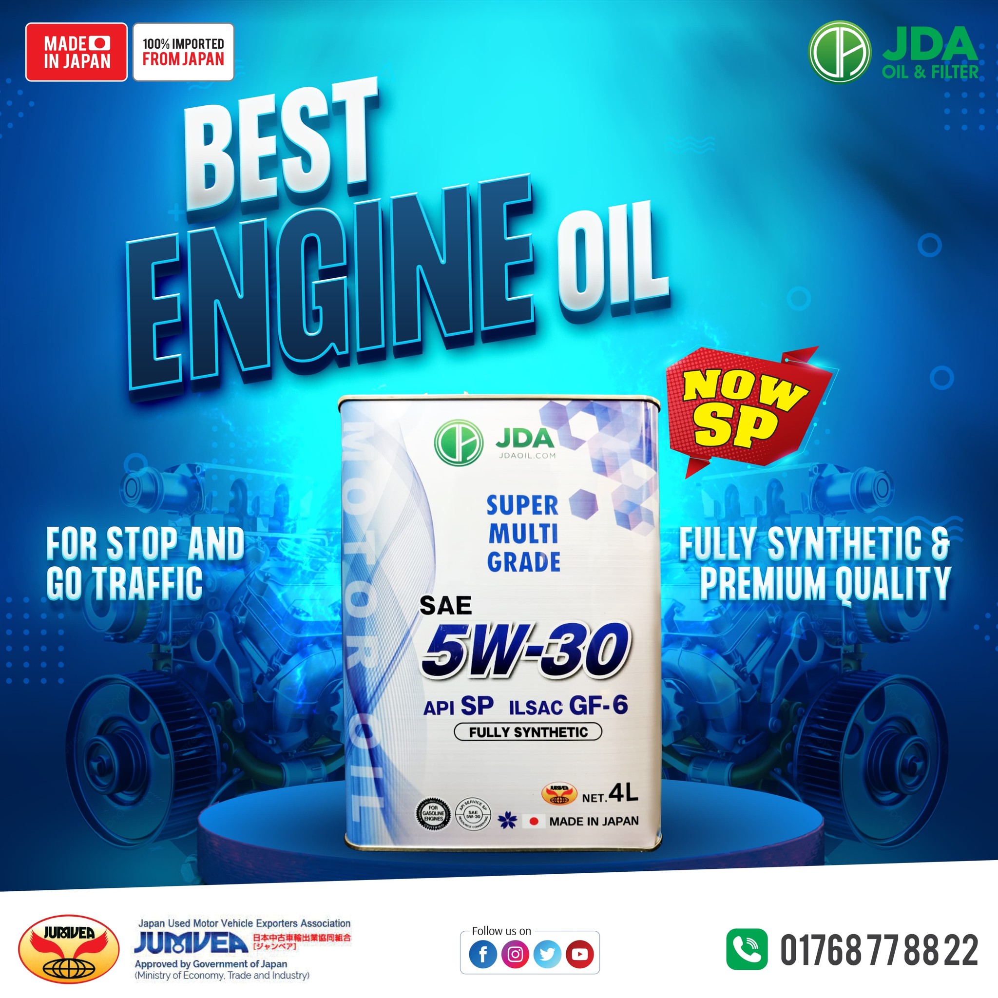 JDA - BEST ENGINE OIL JDA 5W-30 is well balanced Advanced Fully ...