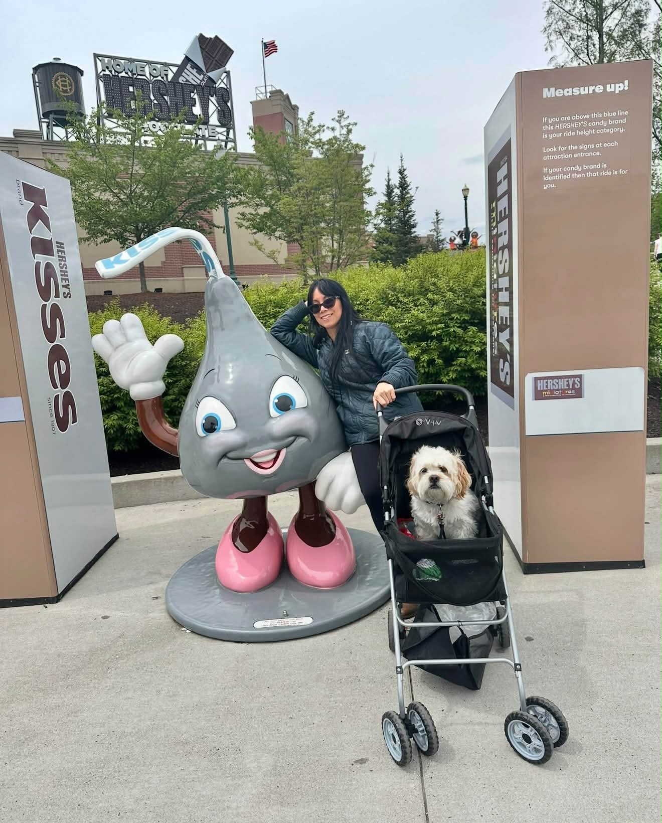 Hershey's Kisses statue and socks at Hershey's Chocolate World