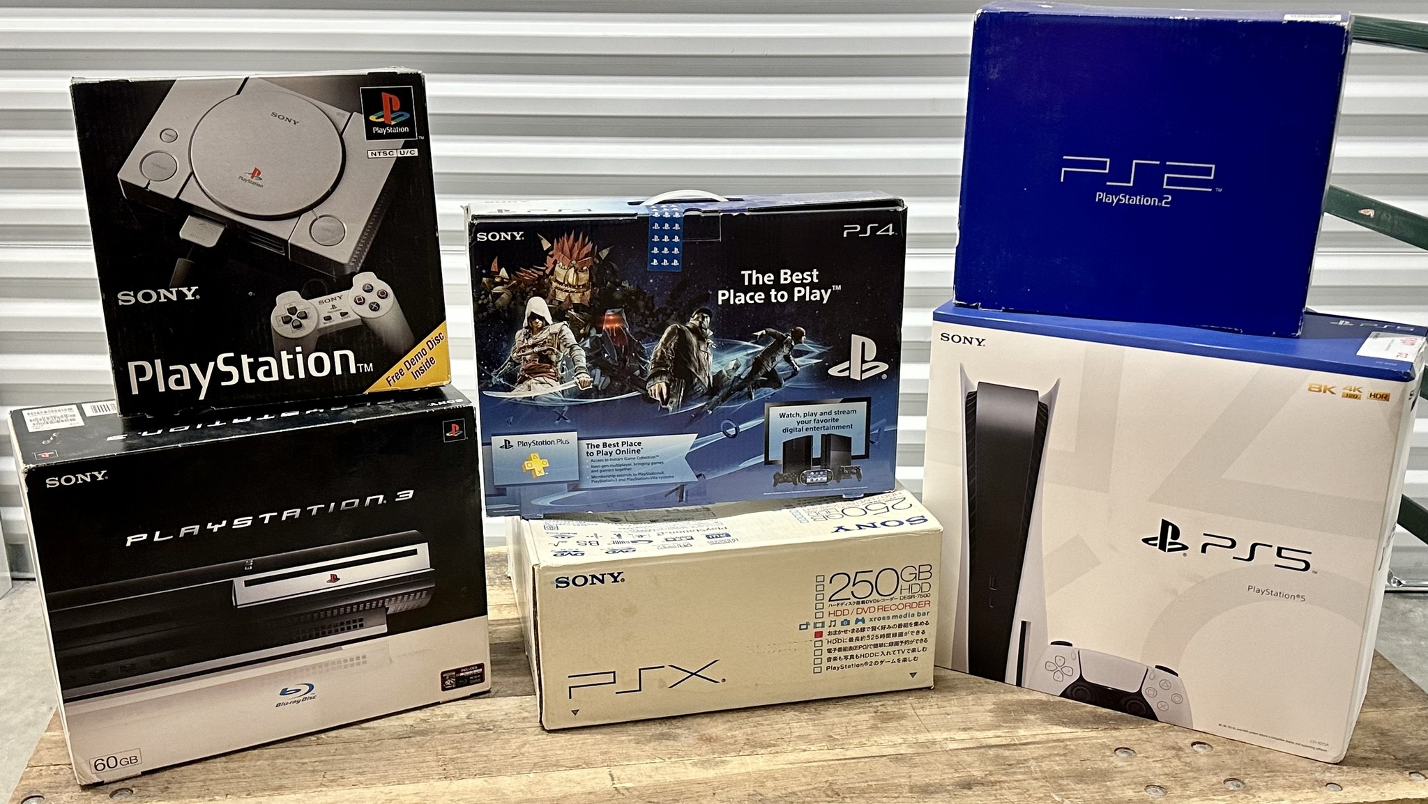 PlayStation collector's favorite consoles including PSX and launch PS3