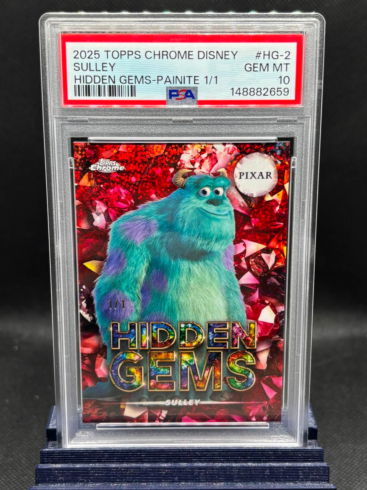 Rare 2025 Topps Chrome Disney Hidden Gems Sulley Painite 1/1 Card