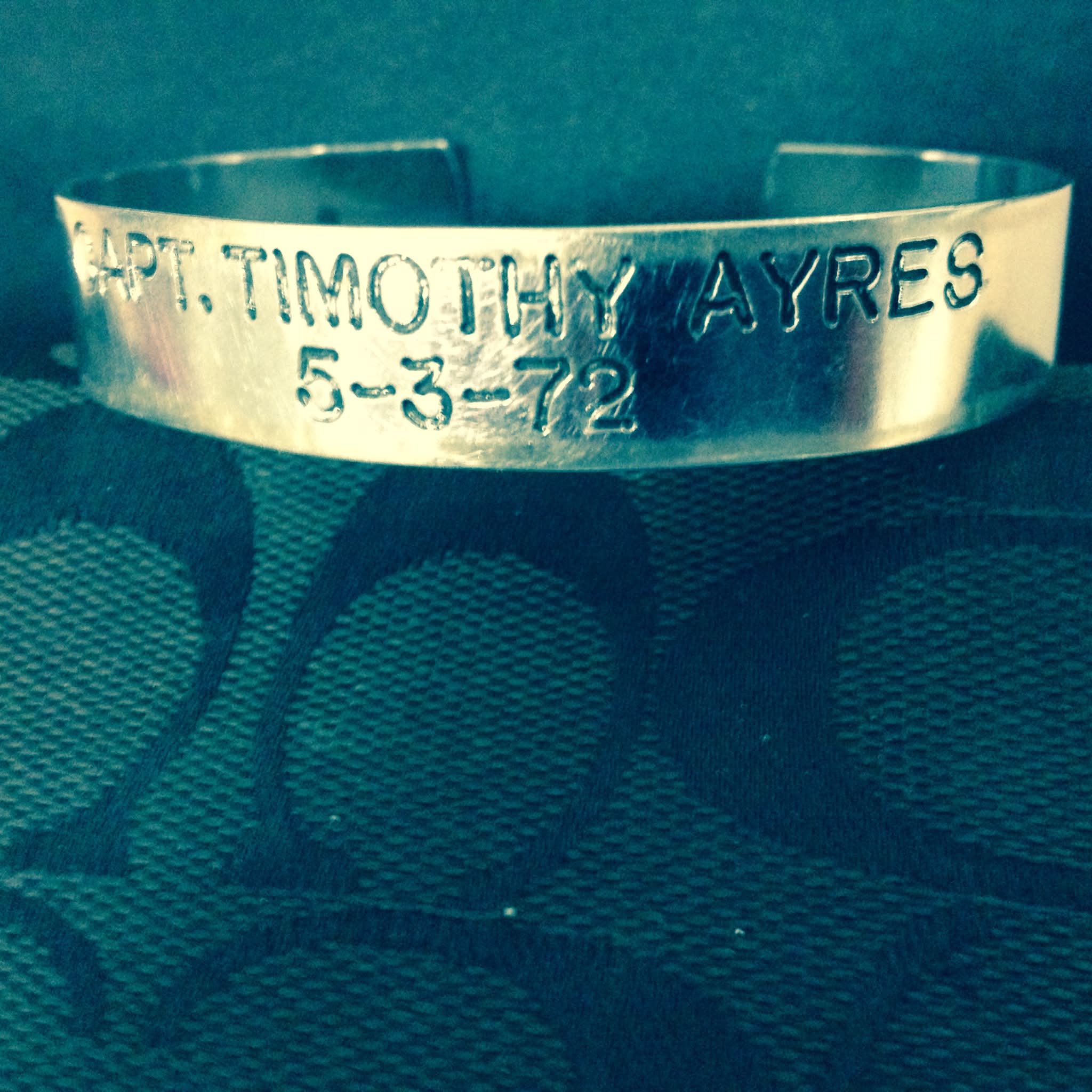 My Viet Nam POW/MIA bracelet. My soldier came home,