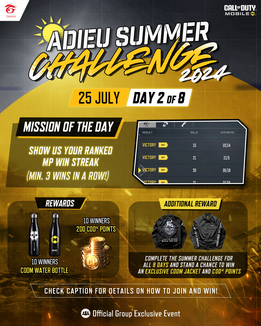 👋 Adieu Summer Challenge ☀️... - Garena Call of Duty Mobile