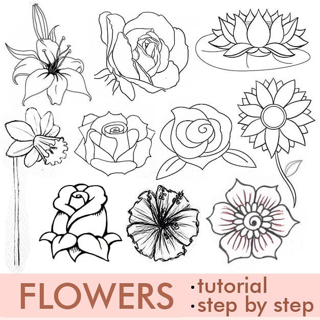 diypaint.id - Menggambar bunga HOW-to draw simple flowers...