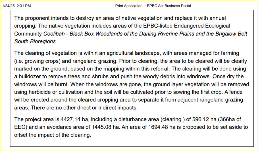 FROM EPBC Referral Number: 2024/09869 (4057 Koomalah Rd, Lightning ...