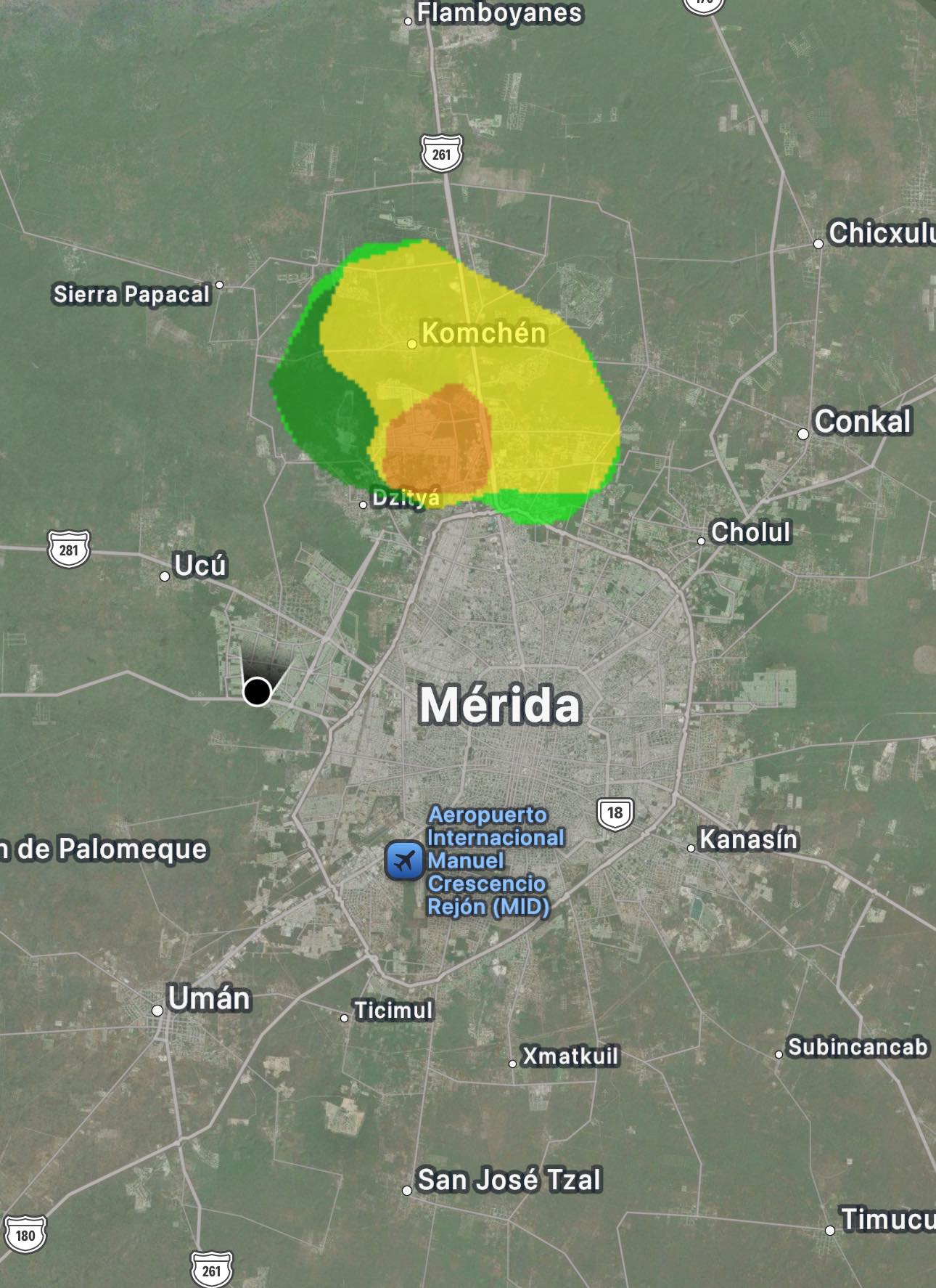 Meteorología - 🌦️ Radar detecta lluvia aislada al norte de #Merida. Les ...