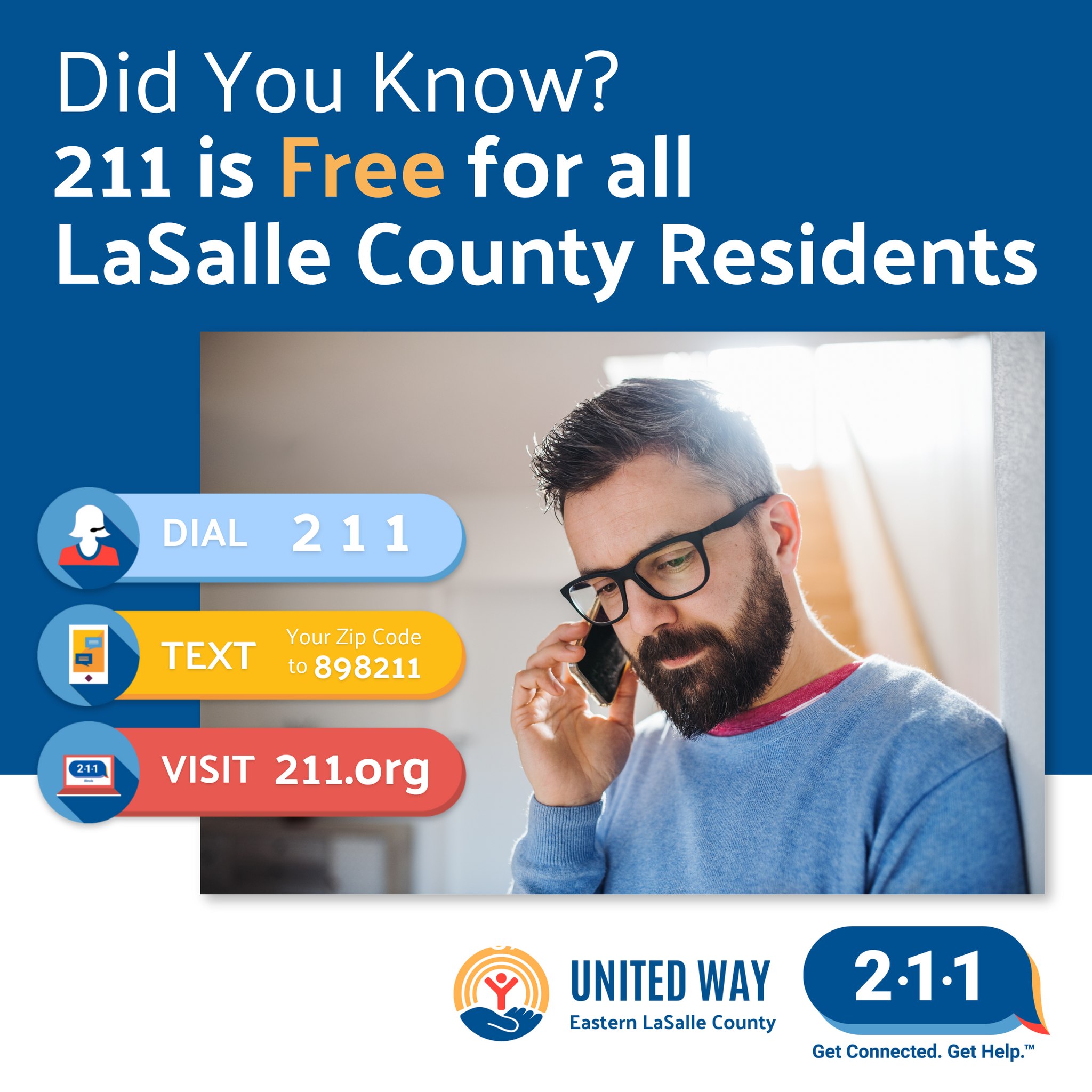 United - How Does 211 Work? It’s Easy! 📱☎️💻 Call 2-1-1 or text your zip ...