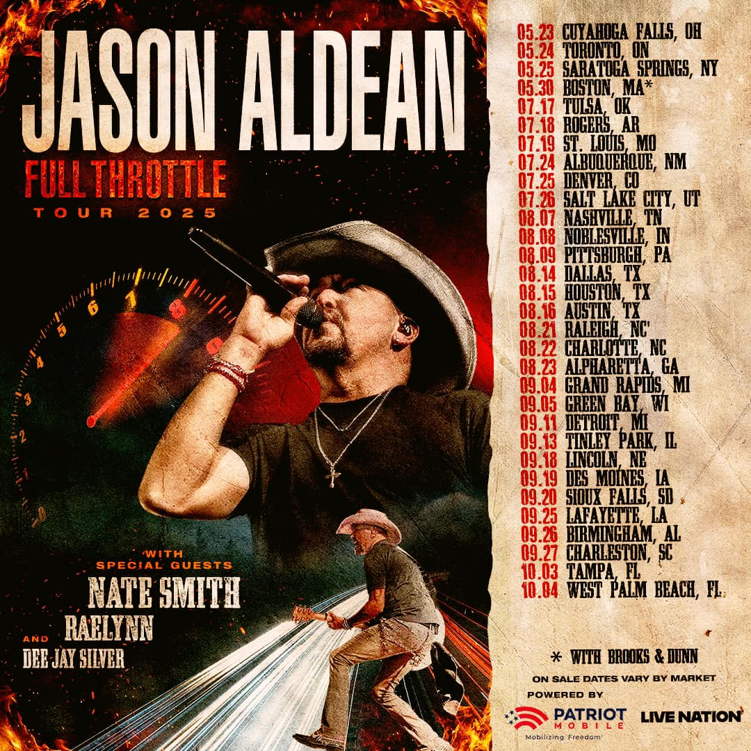 K105 welcomes Jason Aldean, and his Full Throttle Tour 2025 to