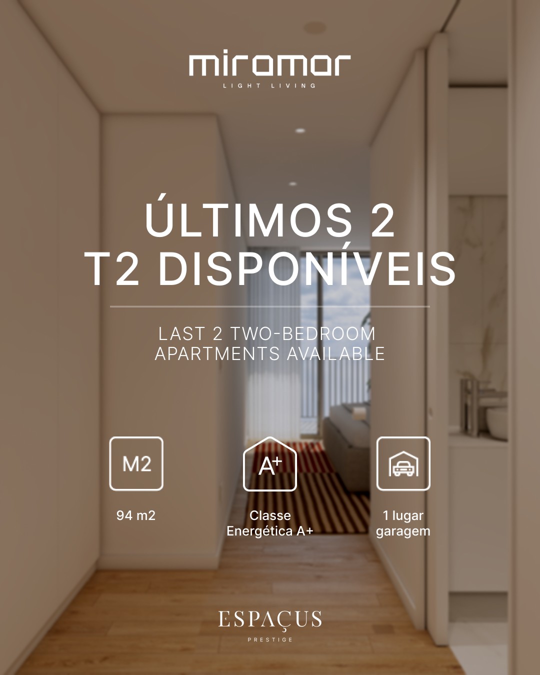 Espaçus - 𝗥𝗲𝘀𝘁𝗮𝗺 𝗮𝗽𝗲𝗻𝗮𝘀 𝟮 𝗮𝗽𝗮𝗿𝘁𝗮𝗺𝗲𝗻𝘁𝗼𝘀 𝗧𝟮 𝗱𝗶𝘀𝗽𝗼𝗻𝗶́𝘃𝗲𝗶𝘀 no 𝗠𝗶𝗿𝗮𝗺𝗮𝗿 𝗟𝗶𝗴𝗵𝘁 ...
