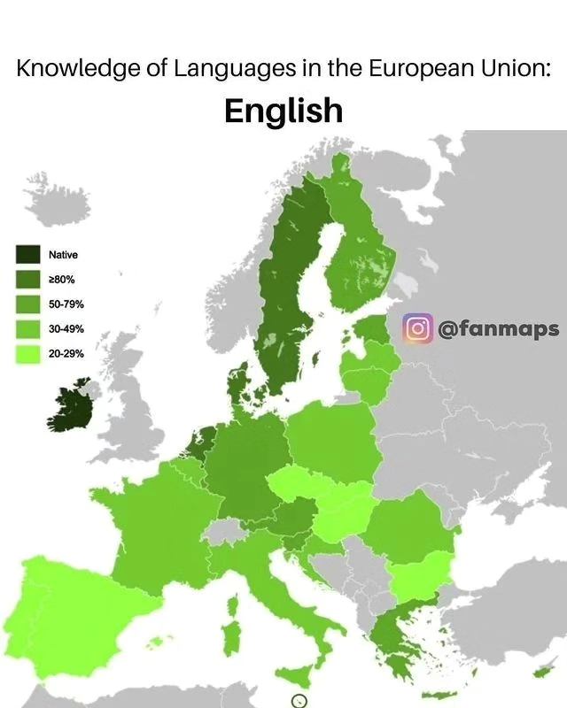 Fan Maps - Knowledge of Languages in the European Union:... | Facebook