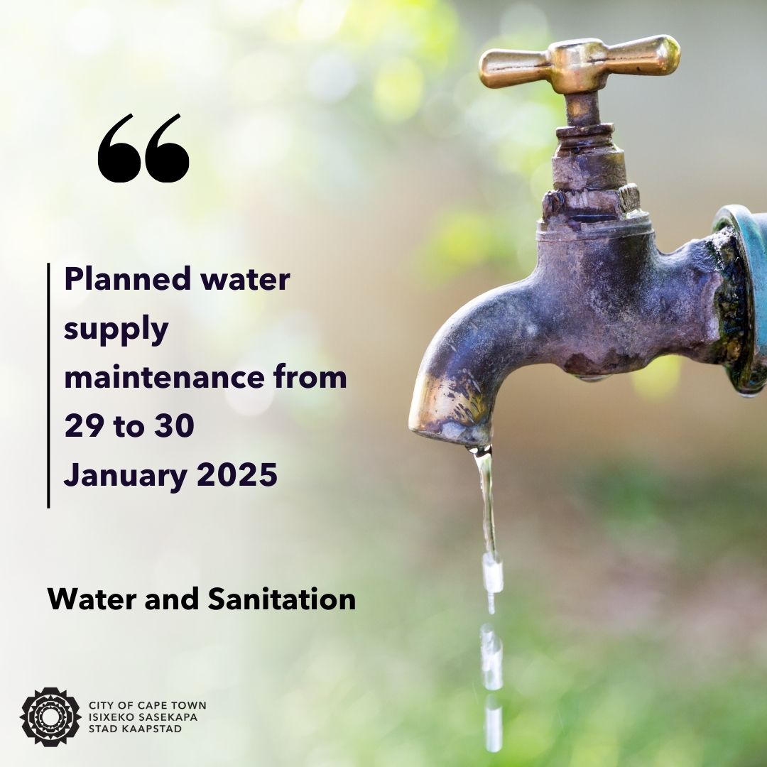 City - Planned water supply maintenance from 29 to 30 January 2025 The ...