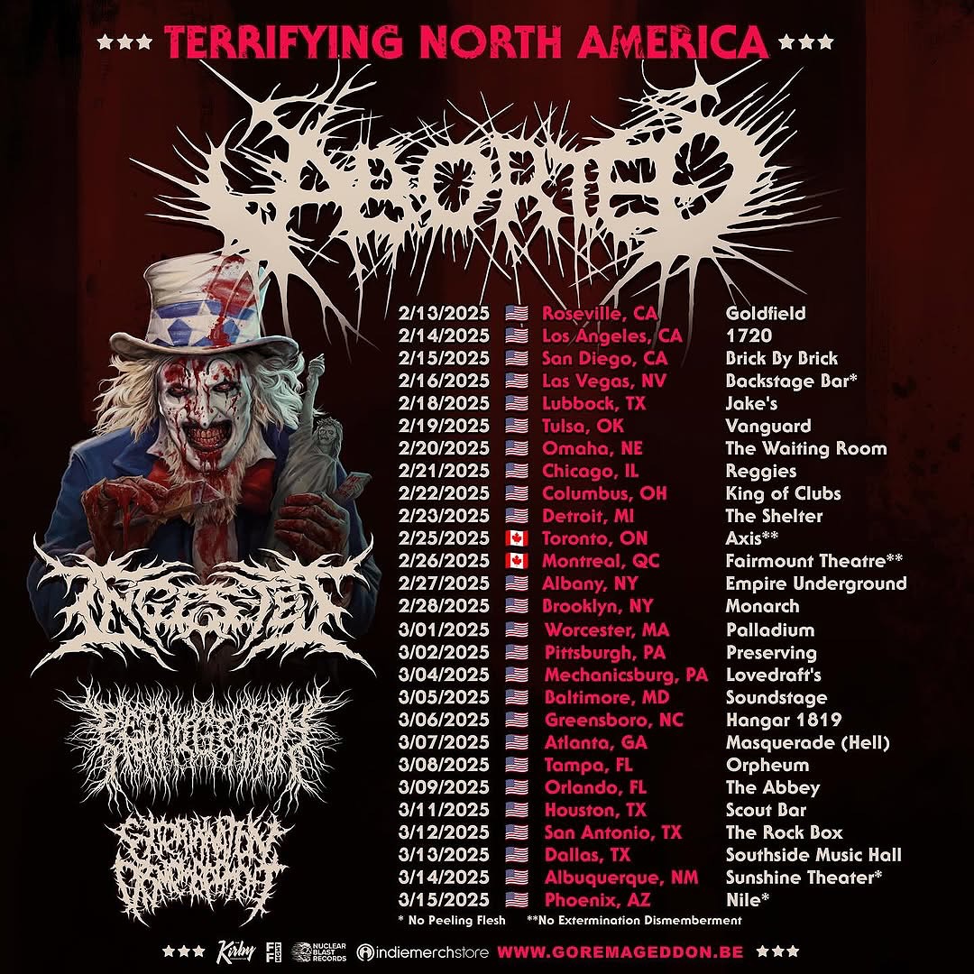 Stabbing had to drop off the Aborted headliner but Extermination