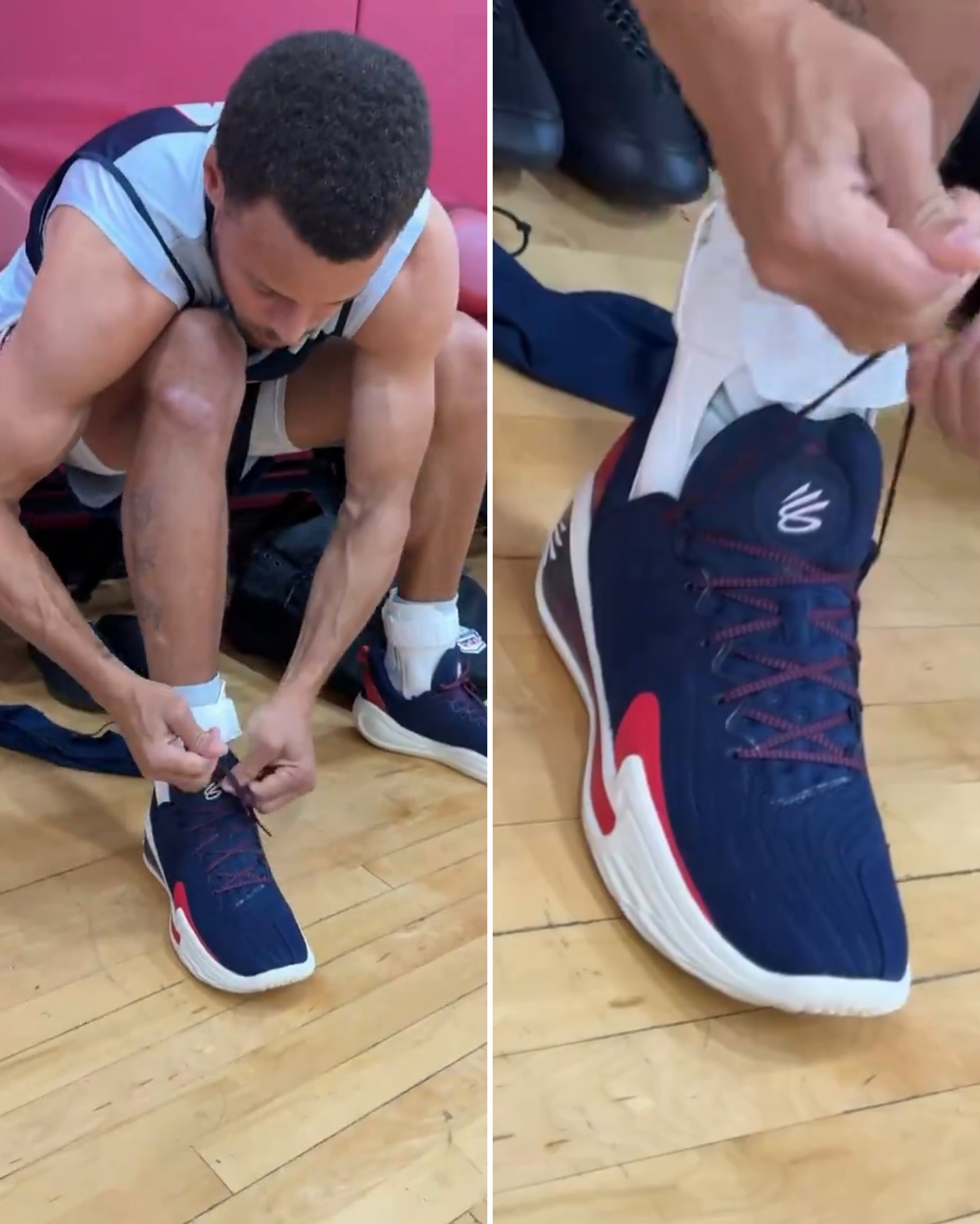 Stephen Curry officially debuts and seen wearing his unreleased 