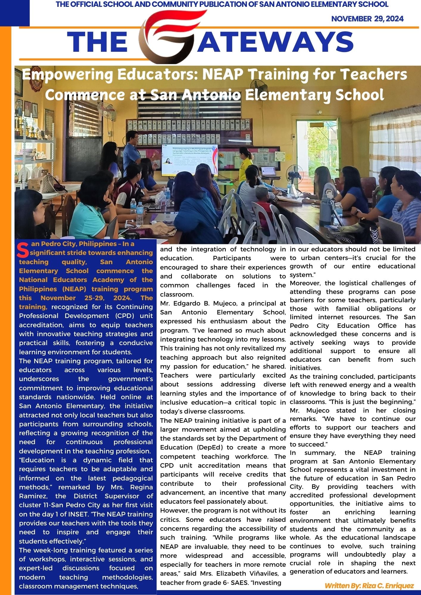 2024 NEAP Training... - DepEd Tayo San Antonio ES - Laguna | Facebook