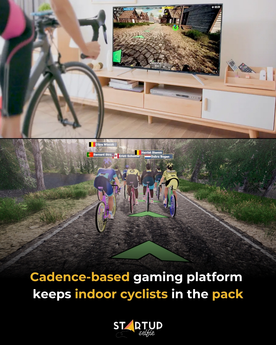 Startup Selfie - Indoor cycling can be discouraging if you keep getting ...