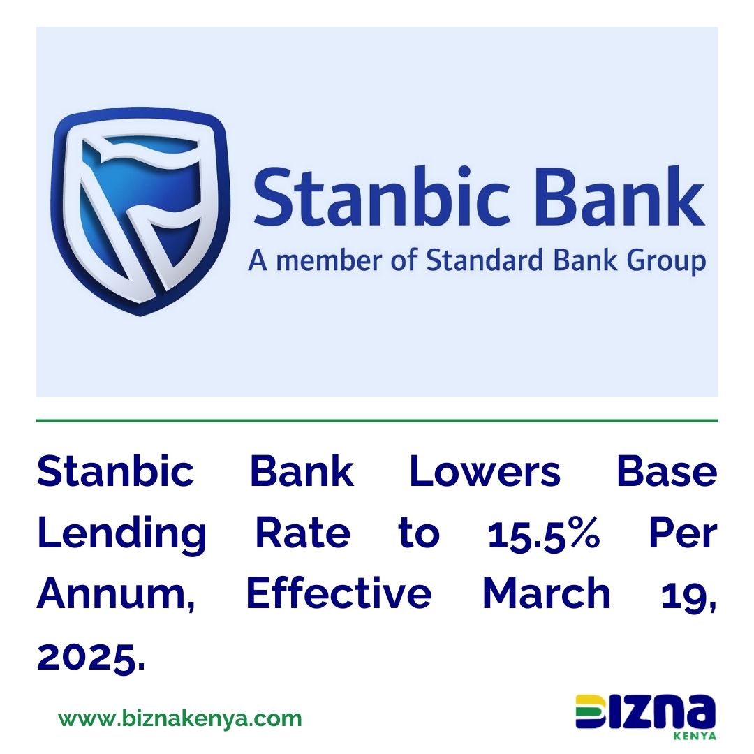 Bizna Kenya - Stanbic Bank Lowers Base Lending Rate to... | Facebook
