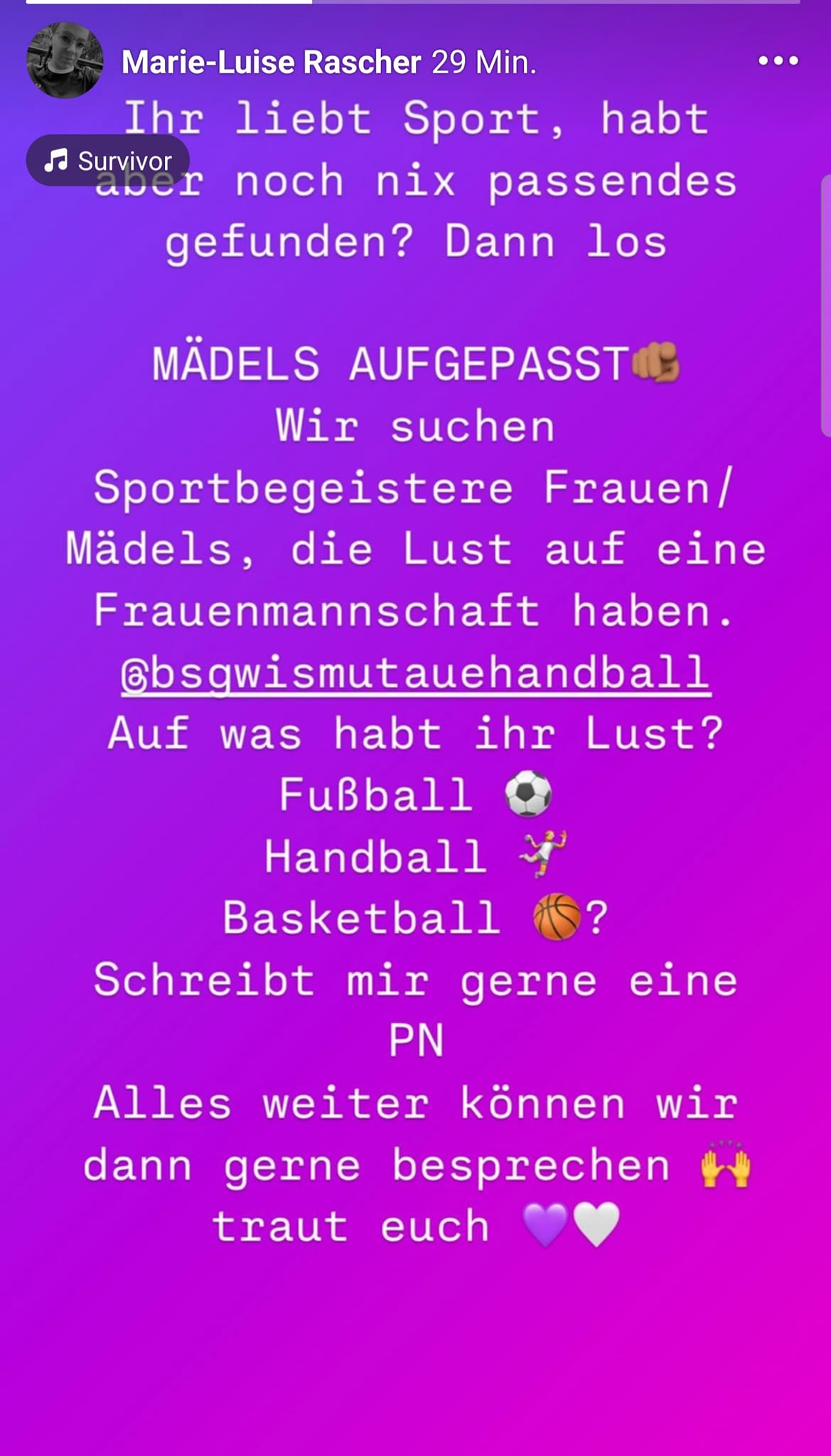 Marie-Luise Rascher mit... - BSG Wismut Aue Handball | Facebook