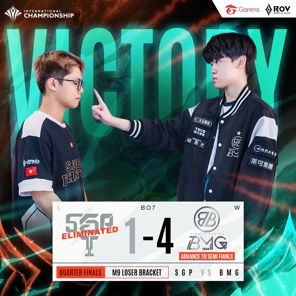 Garena - BanMei Gaming ผ่านเข้ารอบ 4 ทีมสุดท้ายในสายล่างของการแข่งขัน ...