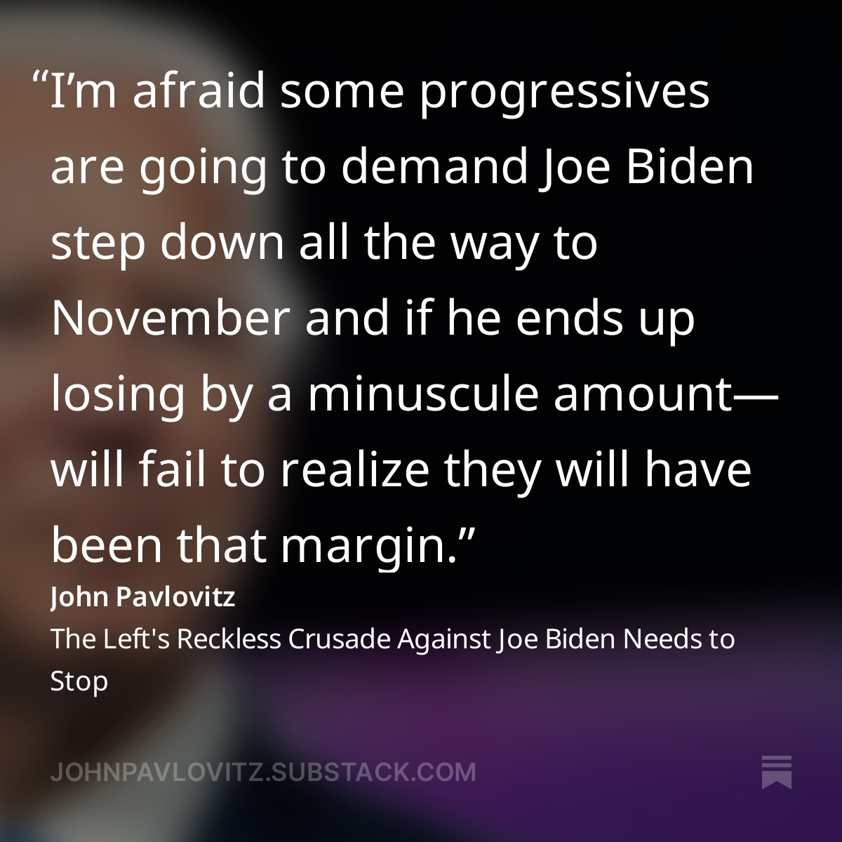 John Pavlovitz - 'The Left's Reckless Crusade Against Joe...