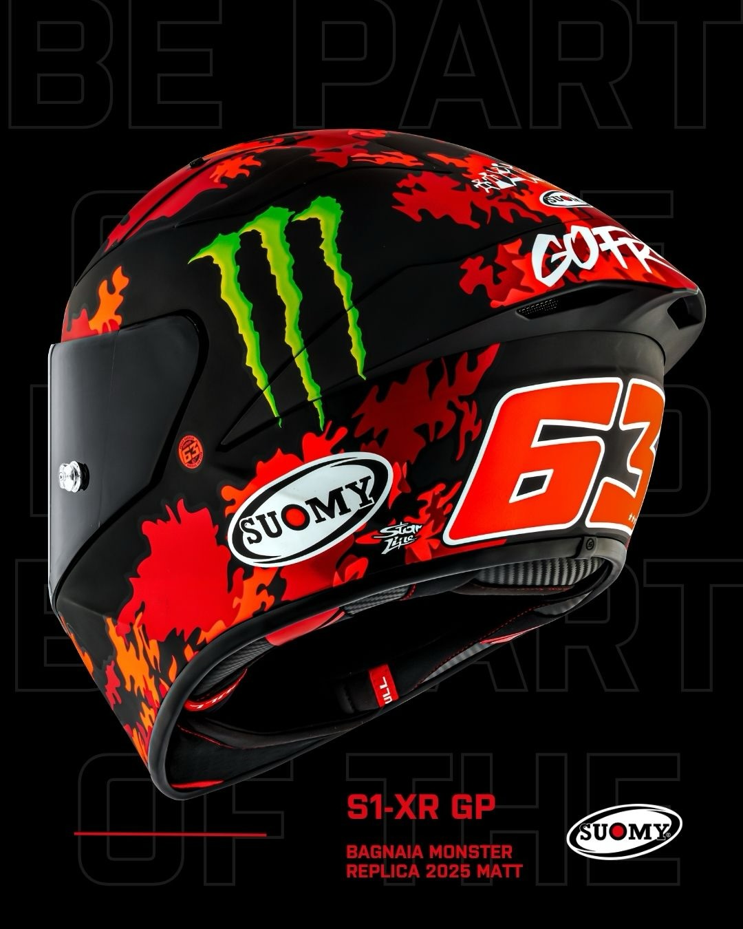 S1-XR GP 🔥 BAGNAIA MONSTER REPLICA 2025 MATT @pecco63