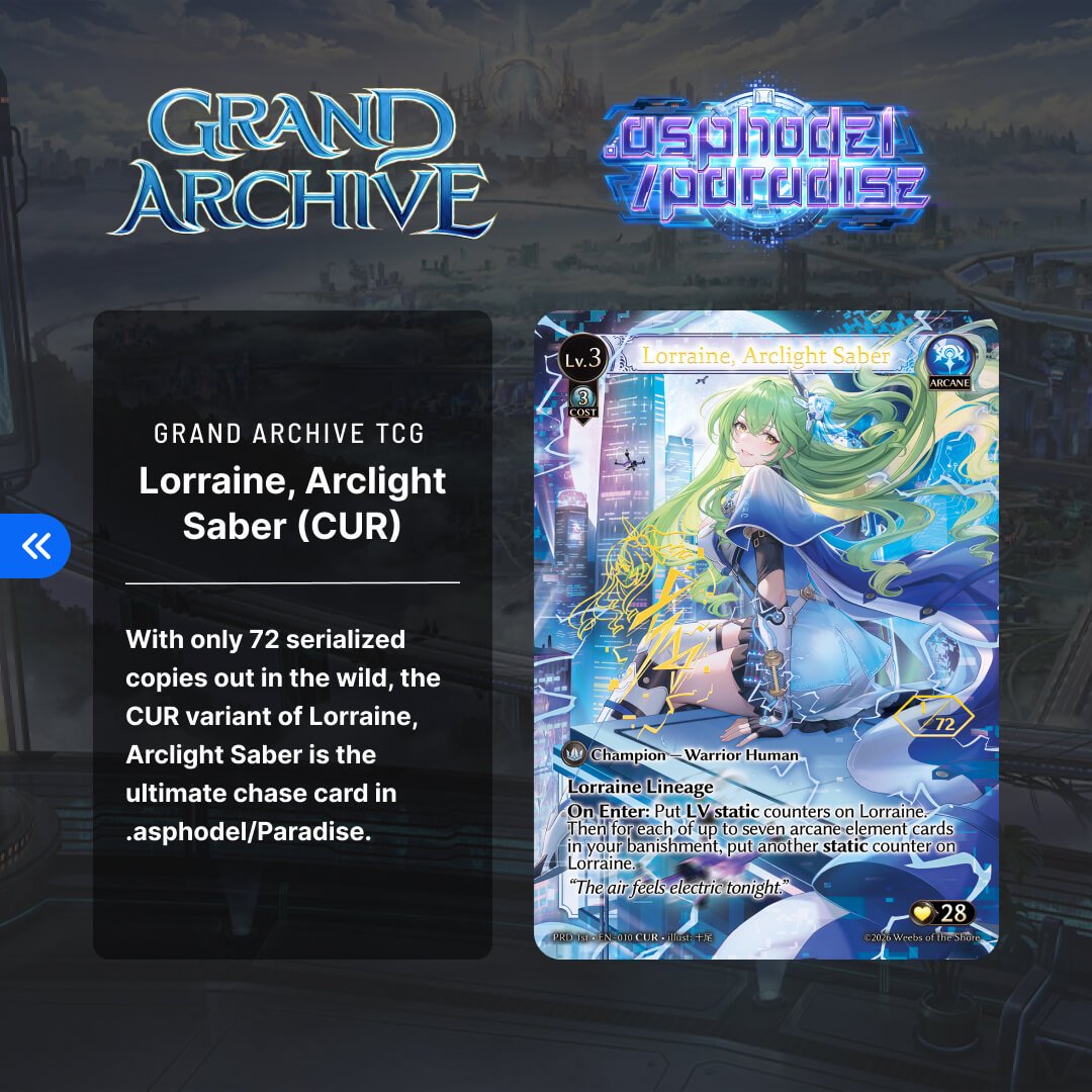 Lorraine returns to the world of Grand Archive TCG in .asphodel