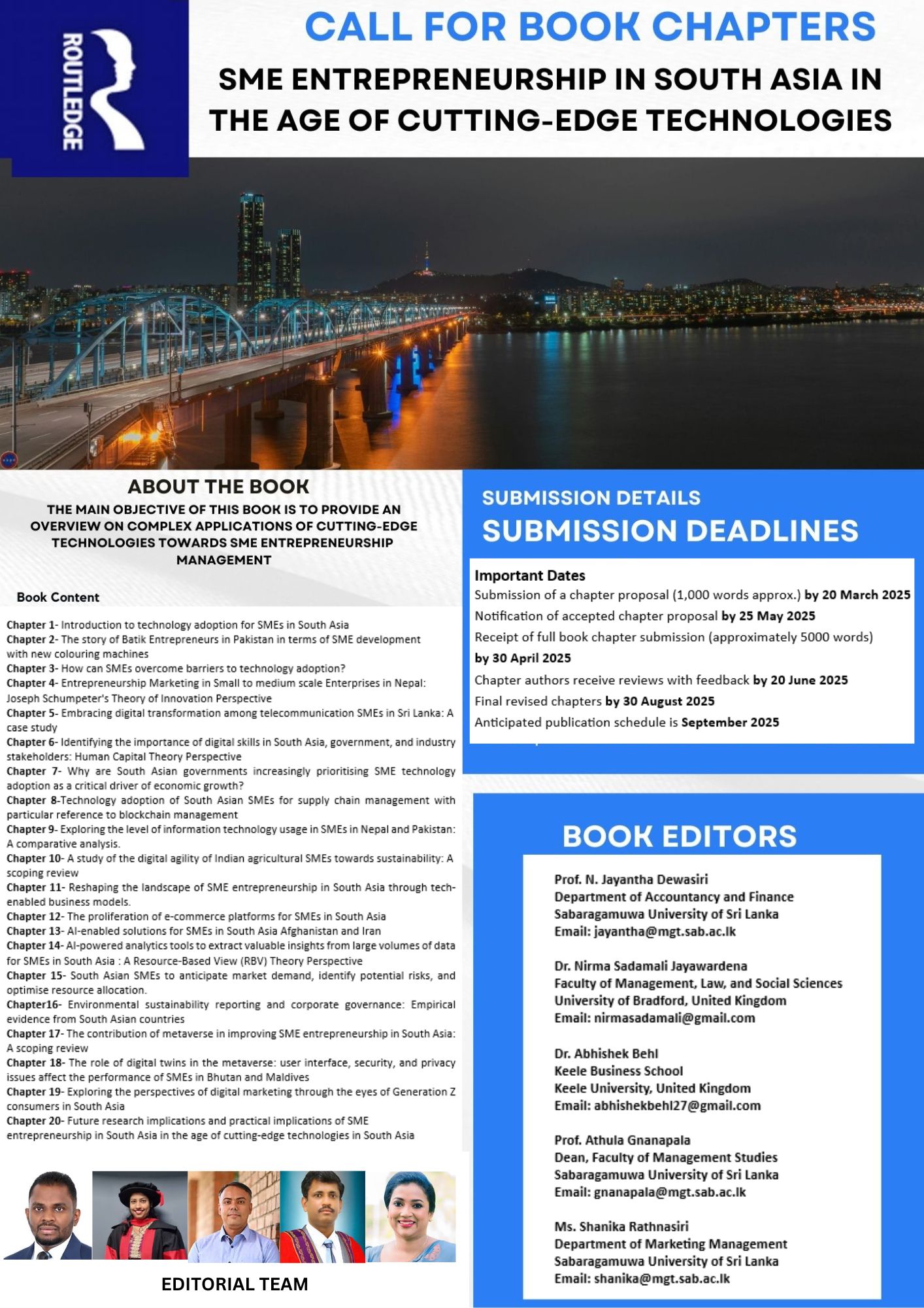 📢 Call for Book Chapters: SME Entrepreneurship in South Asia in the Age ...