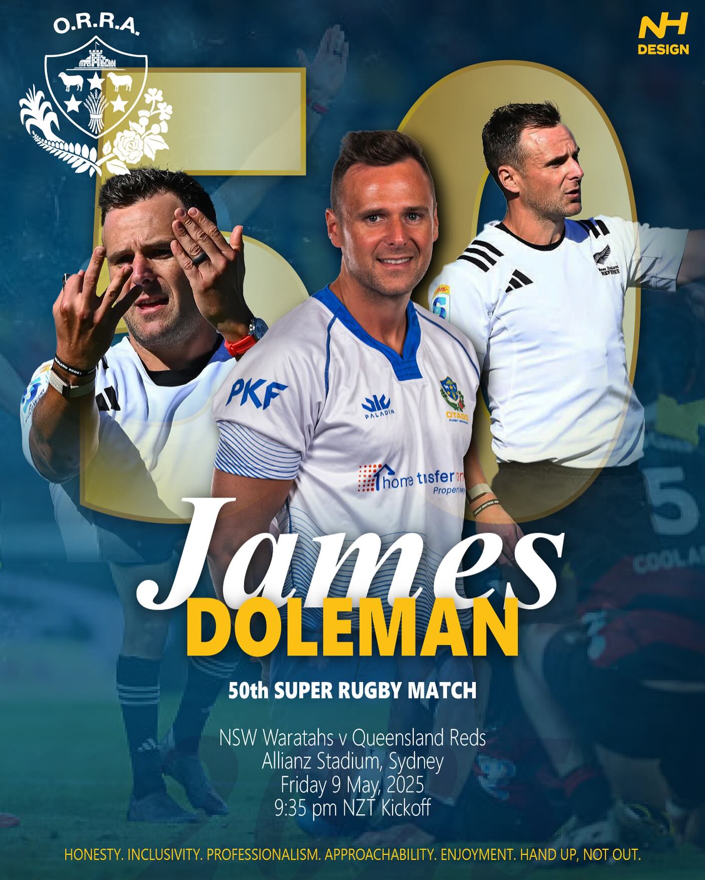 Otago - We’re incredibly proud of James Doleman who referees his 50th ...