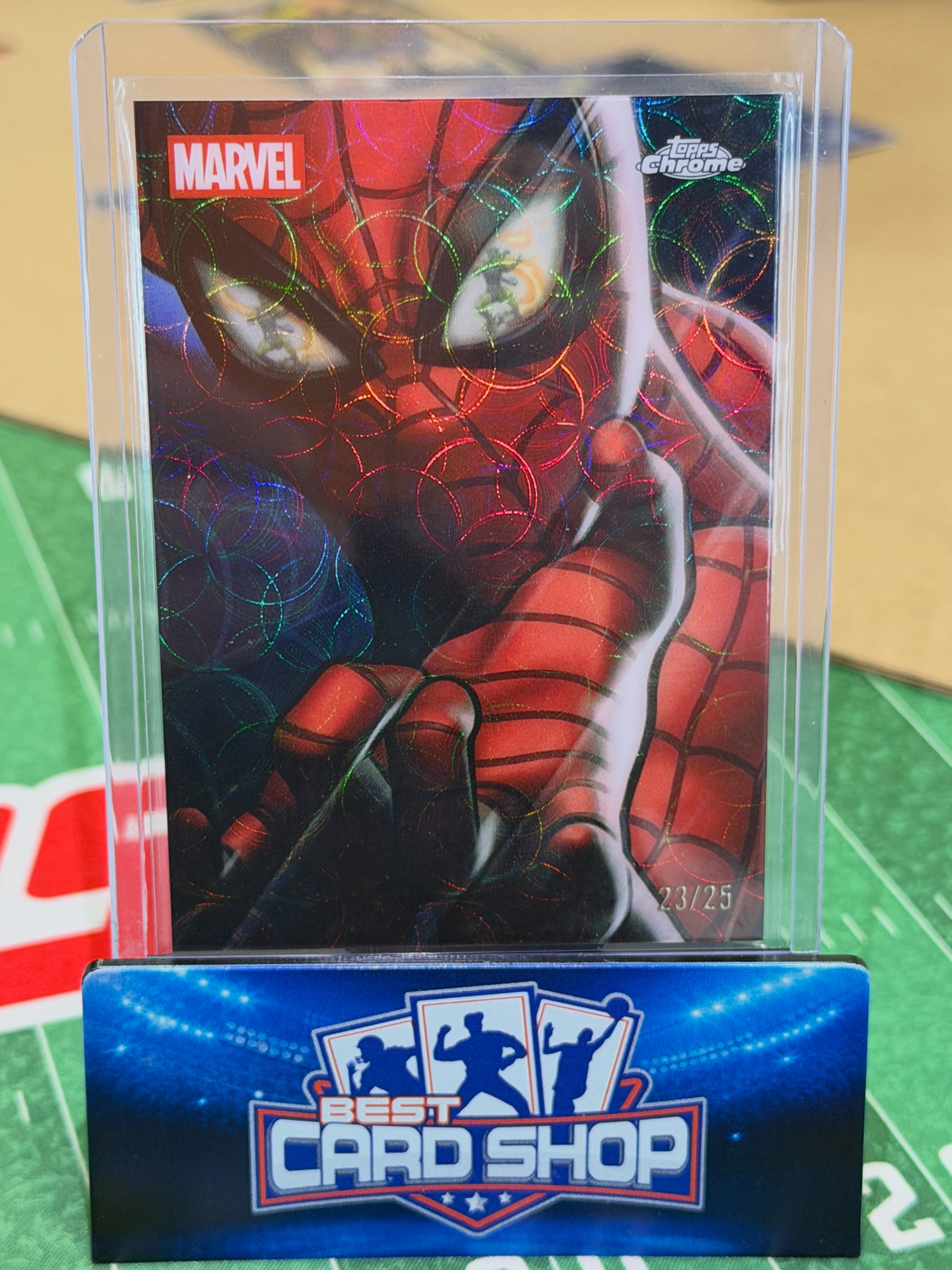 Spider-Man Reflections /25 pulled from 2025 Topps Chrome Marvel