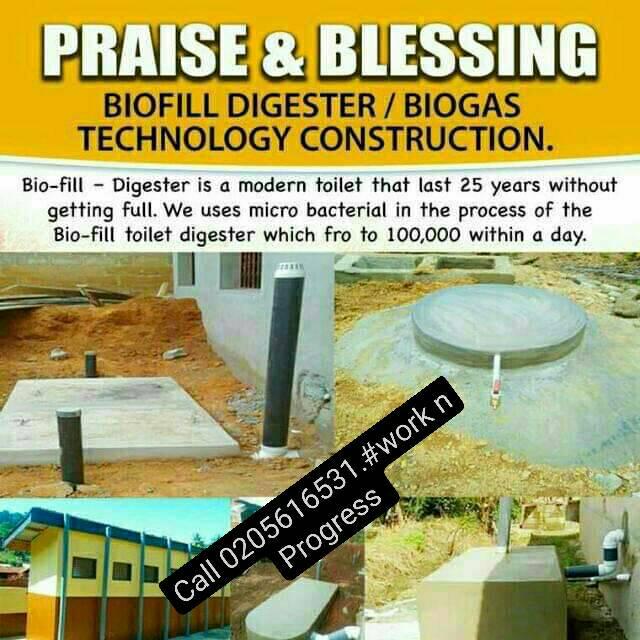 Praise and Blessings Biofill /Gas Toilet construction systems | Kumasi