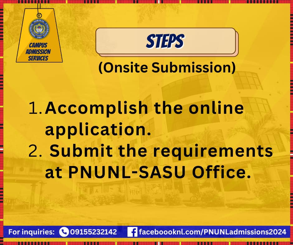 APPLICATION FOR PNUAT BATCH 2... - PNUNL Admissions Committee | Facebook