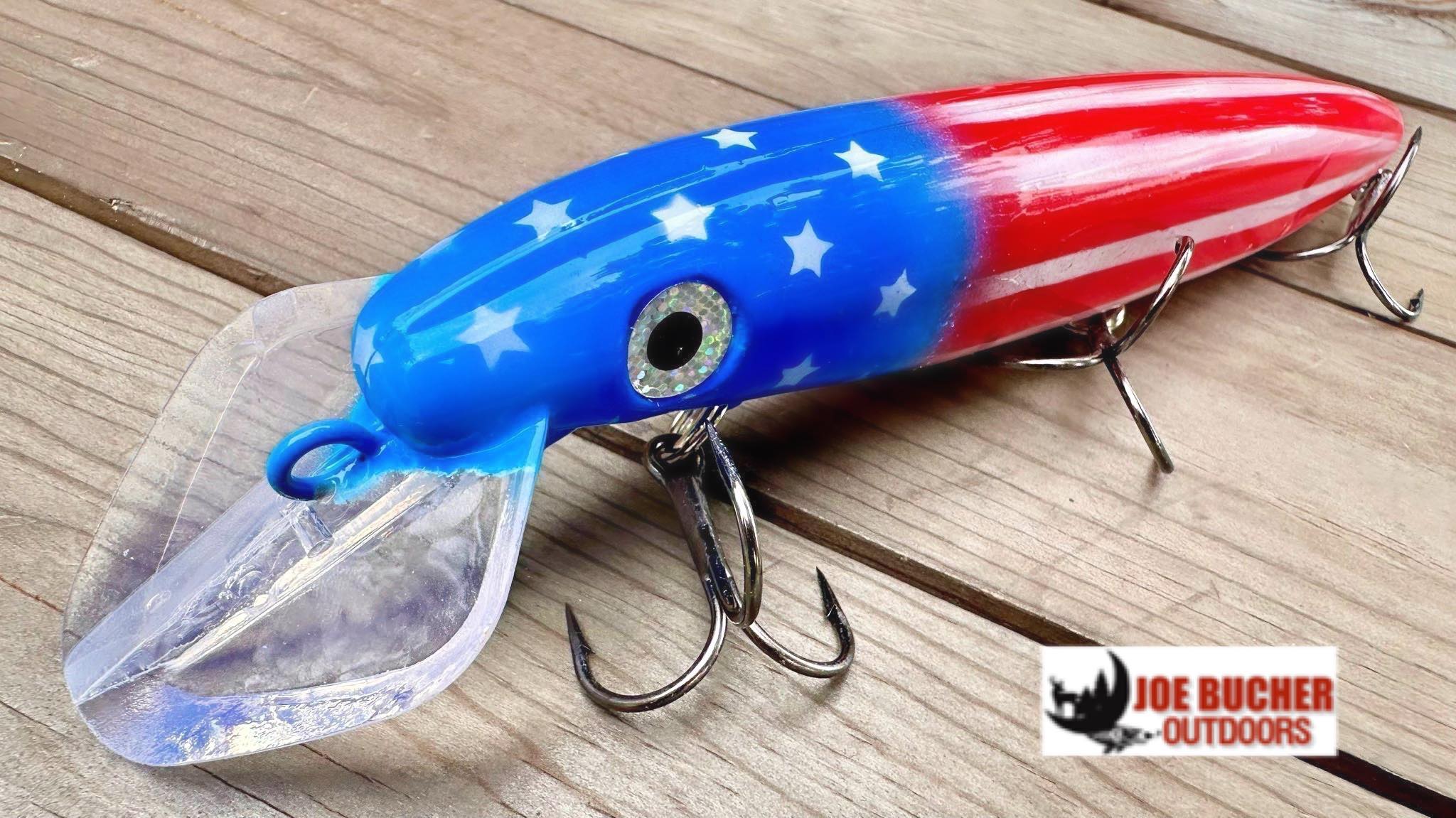 depth raider fishing lure Joe Bucher 6" to create a momentary slack line Depth Raider CrankBait  Tackling