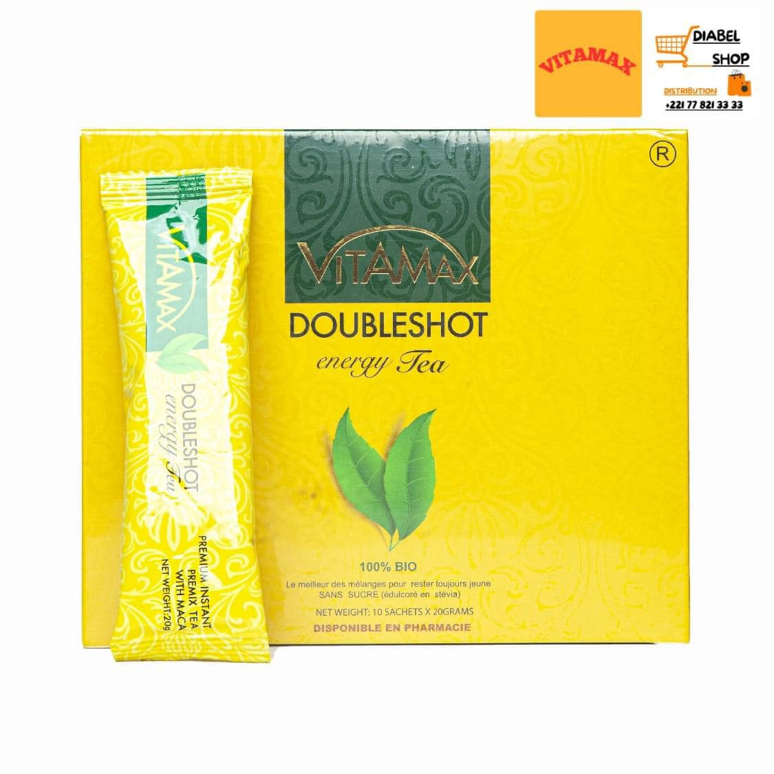 Café énergétique Instantané Vitamax Herbal Energy Pour Hommes - 10 Sachets (Maca, Ginseng) - Neuf