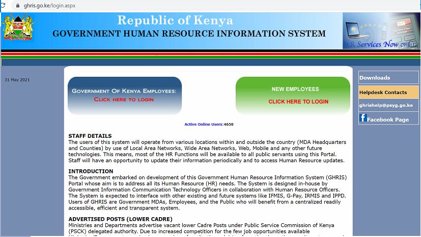 GHRIS - HRM Online | Nairobi
