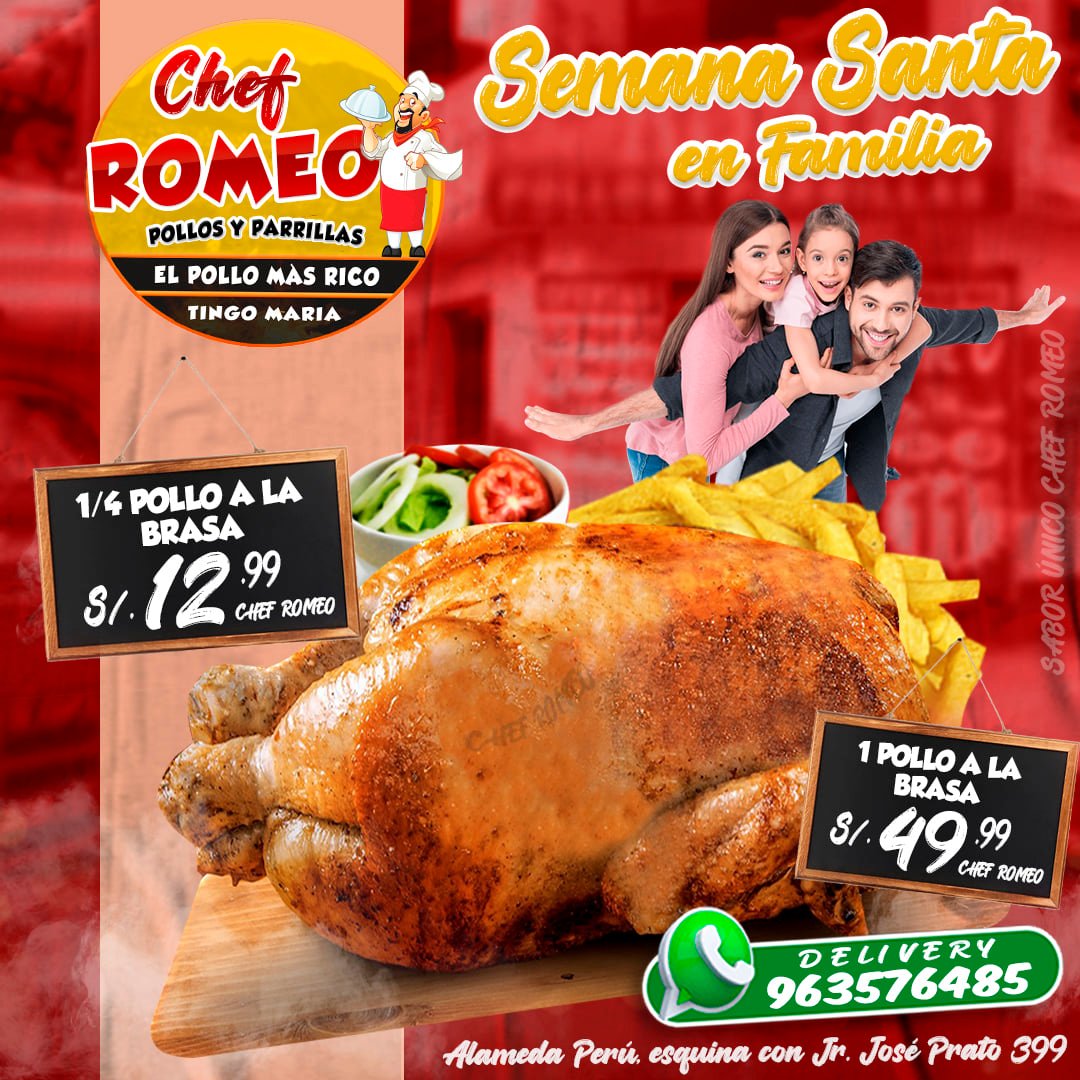 Chef Romeo - ¡Esta Semana Santa pide tu #Pollo a la...