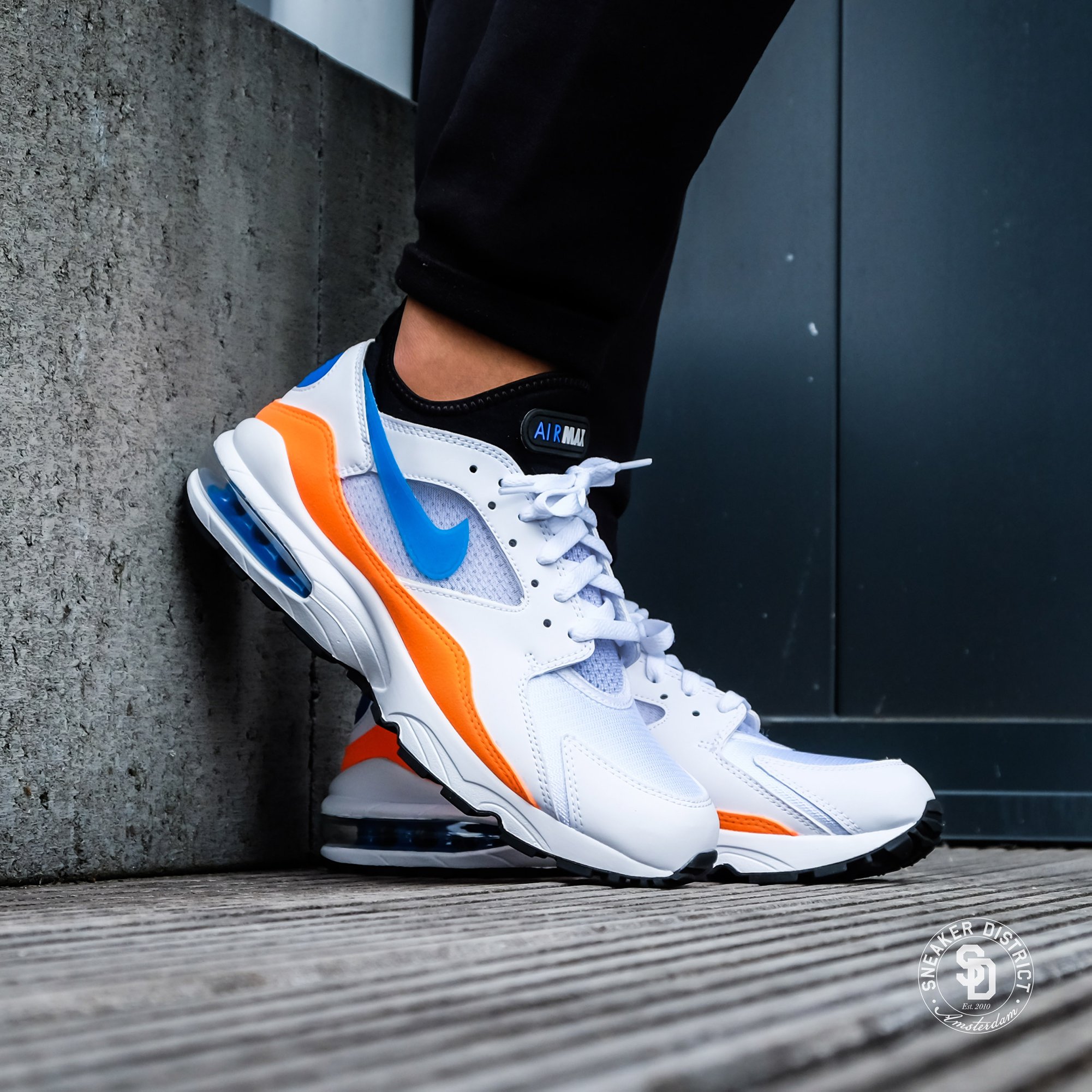Nike Air Max 93 White/Blue Nebula-Total Orange available online