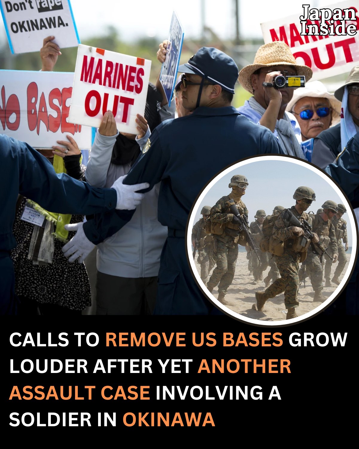 A 20-year-old US Marine was arrested on Sunday in Japan's Okinawa