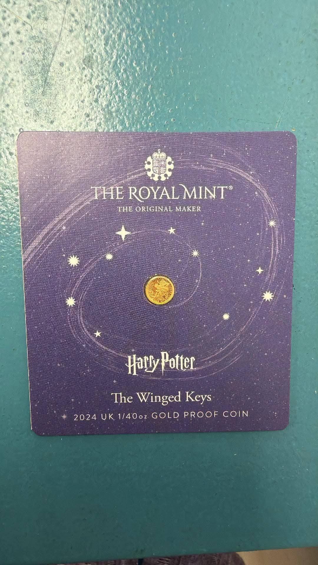 Take 2 Claim the 24ct Gold harry potter Winged Keys 1/40th which