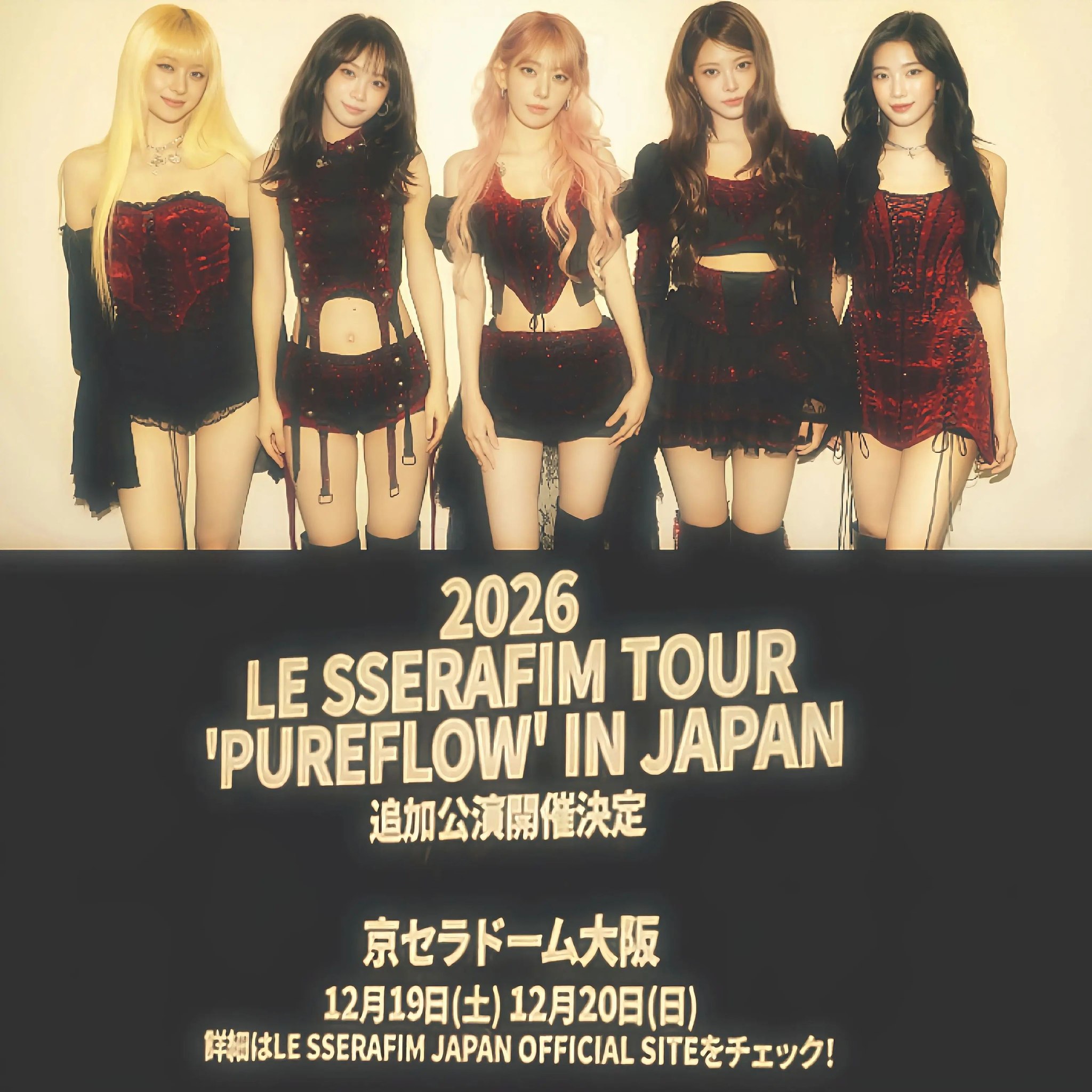 LE SSERAFIM 'Pureflow' tour in Osaka, Japan on December 19-20