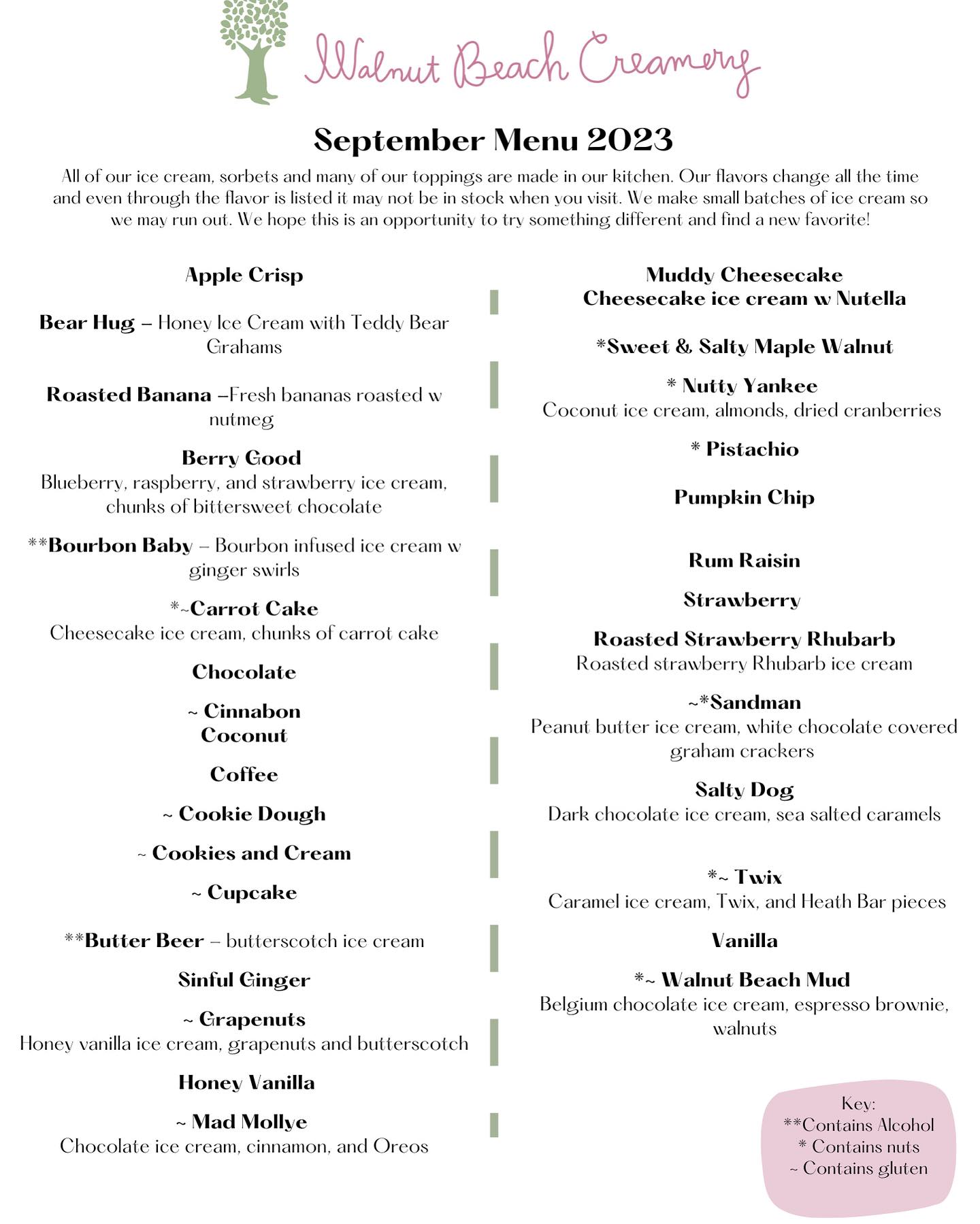 Walnut - Here’s a peek at our fall menu! 🍎🎃🍁 | Facebook