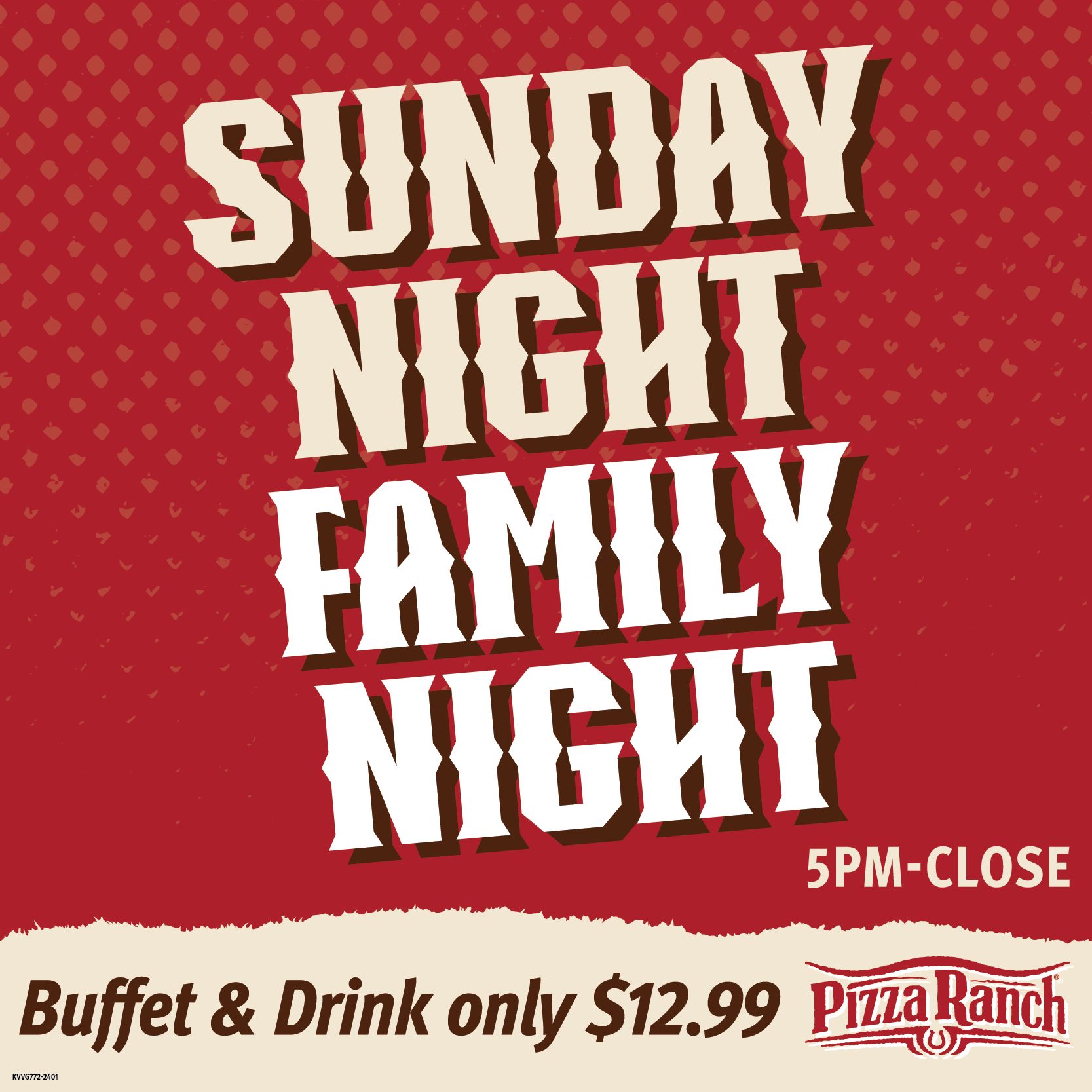 Pizza Ranch - 🍕👨‍👩‍👧‍👦 Sunday Night Family Night at Pizza... | Facebook