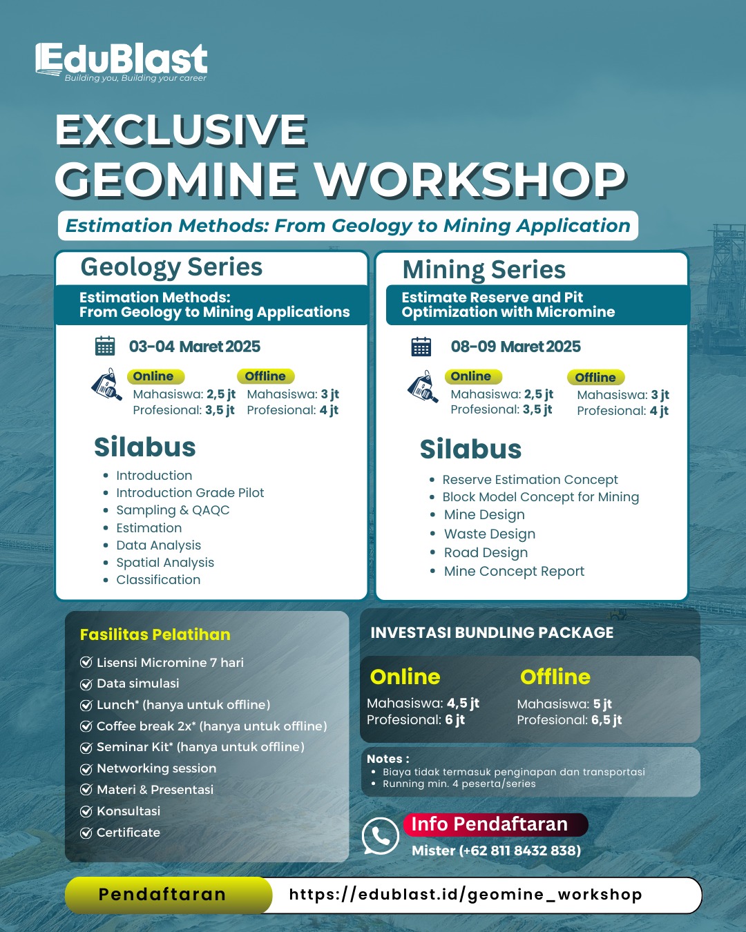 EduBlast - LAST CALL EXCLUSIVE GEOMINE WORKSHOP 2025 with MICROMINE ...